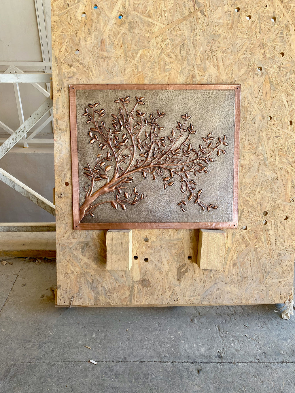 Branch Stove Backsplash Panel (Picture-Frame Style Border)