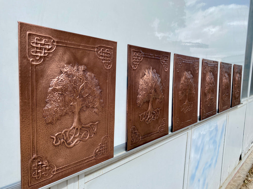 Copper Cabinet Door Insert Panel Set