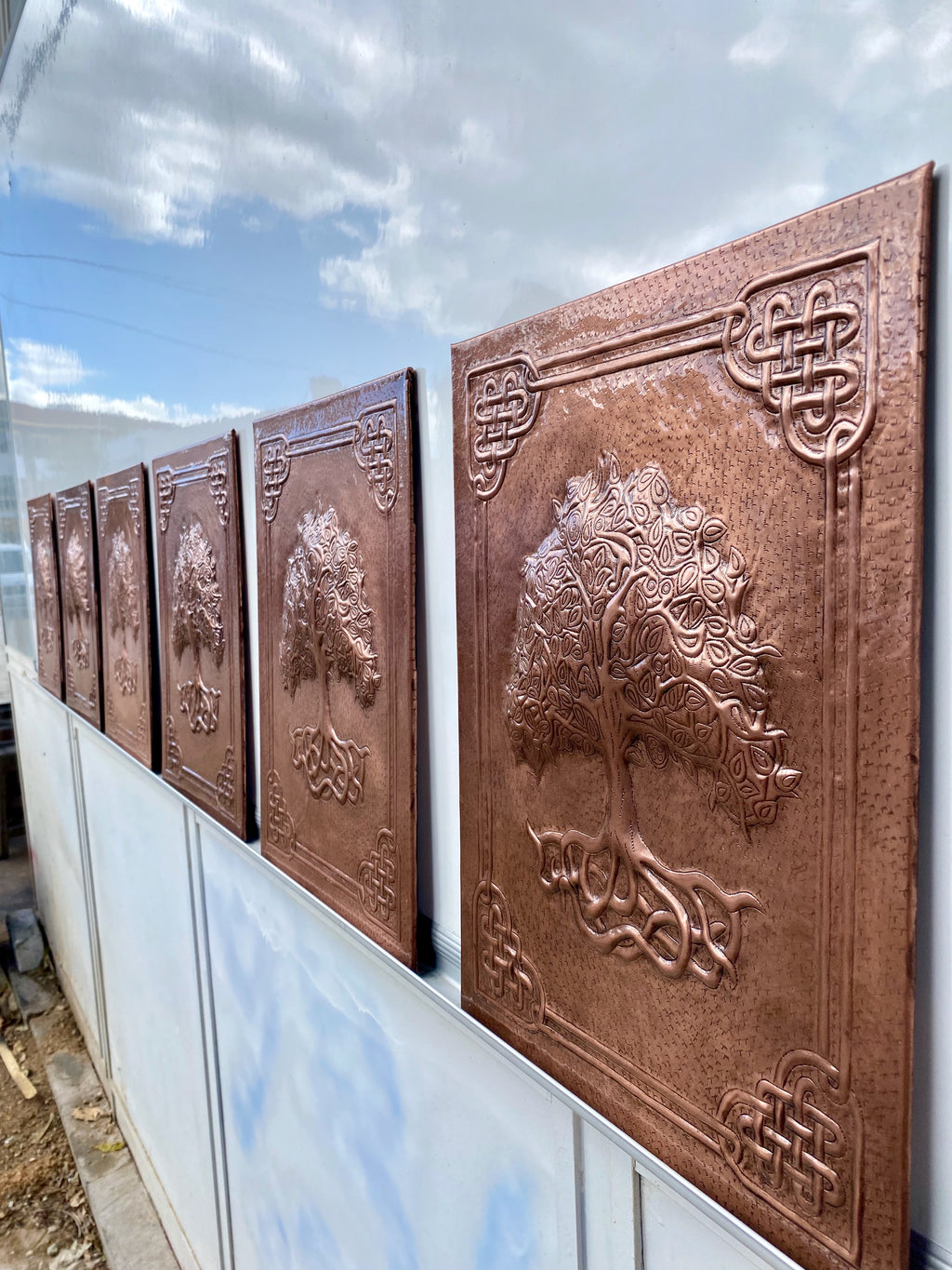 Copper Cabinet Door Insert Panel Set
