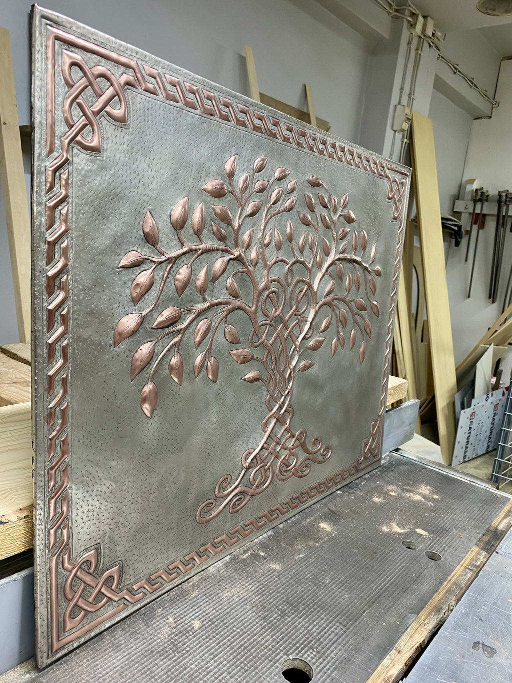 Celtic Tree of Life Copper Backsplash