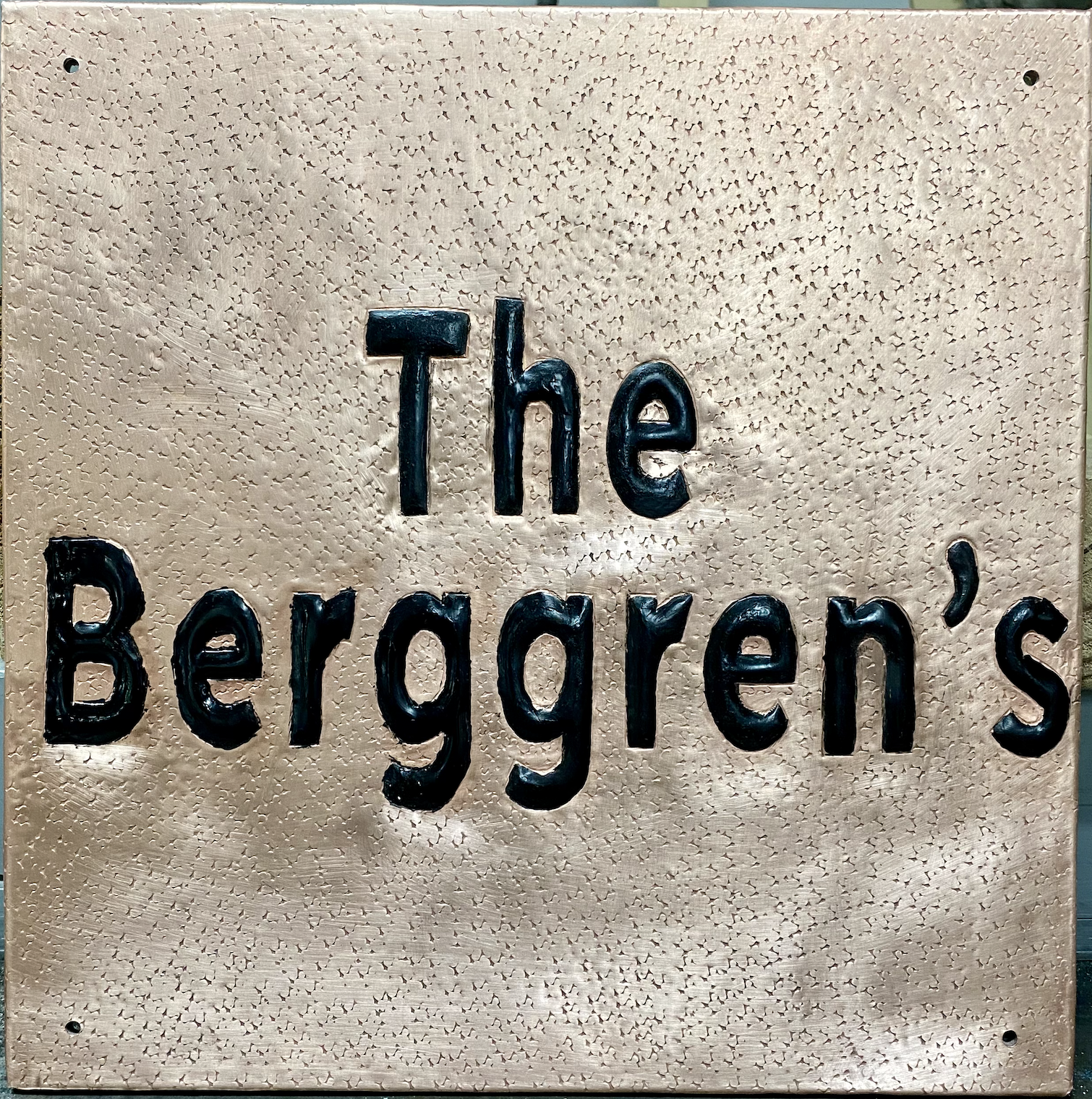 Custom Copper Family Name Plaque (Handmade Wall Sign)