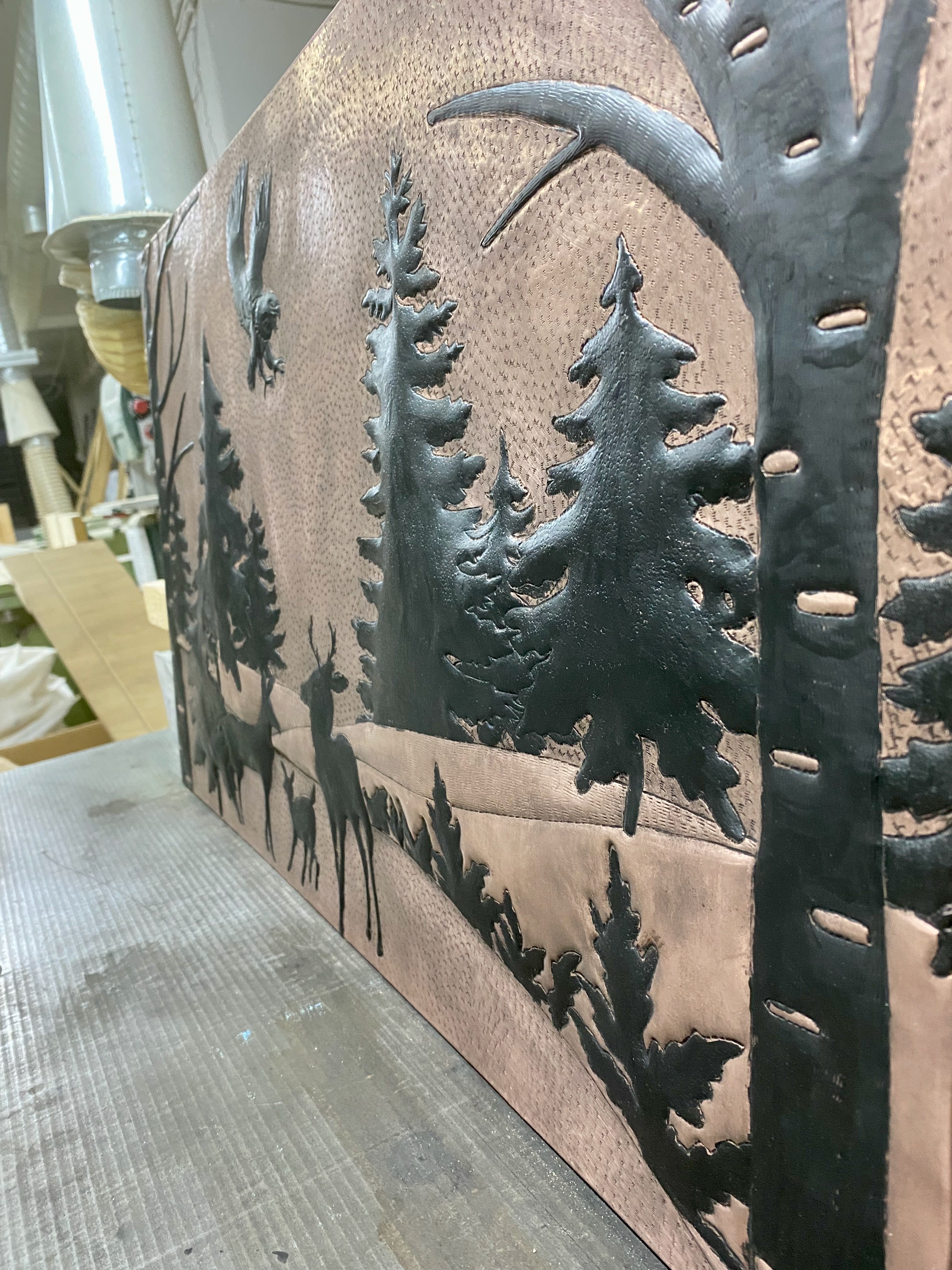 Forest Wildlife Copper Backsplash