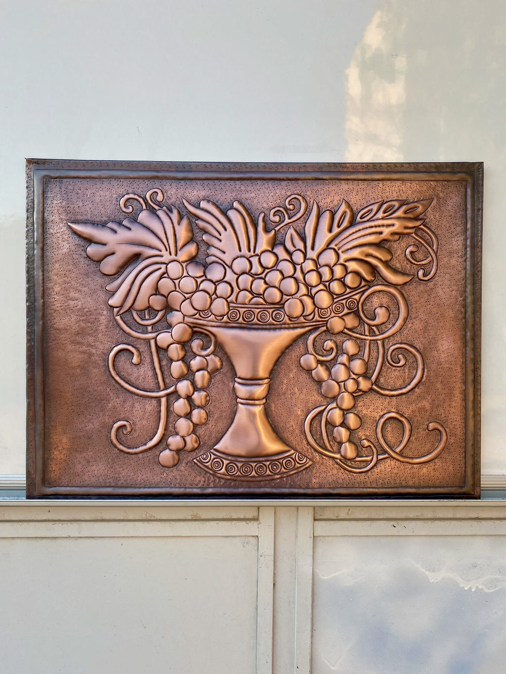Grapevine Copper Stove Backsplash Panel