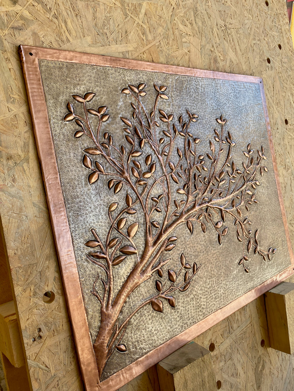 Branch Stove Backsplash Panel (Picture-Frame Style Border)