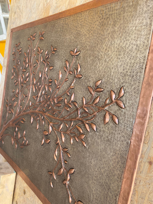 Branch Stove Backsplash Panel (Picture-Frame Style Border)