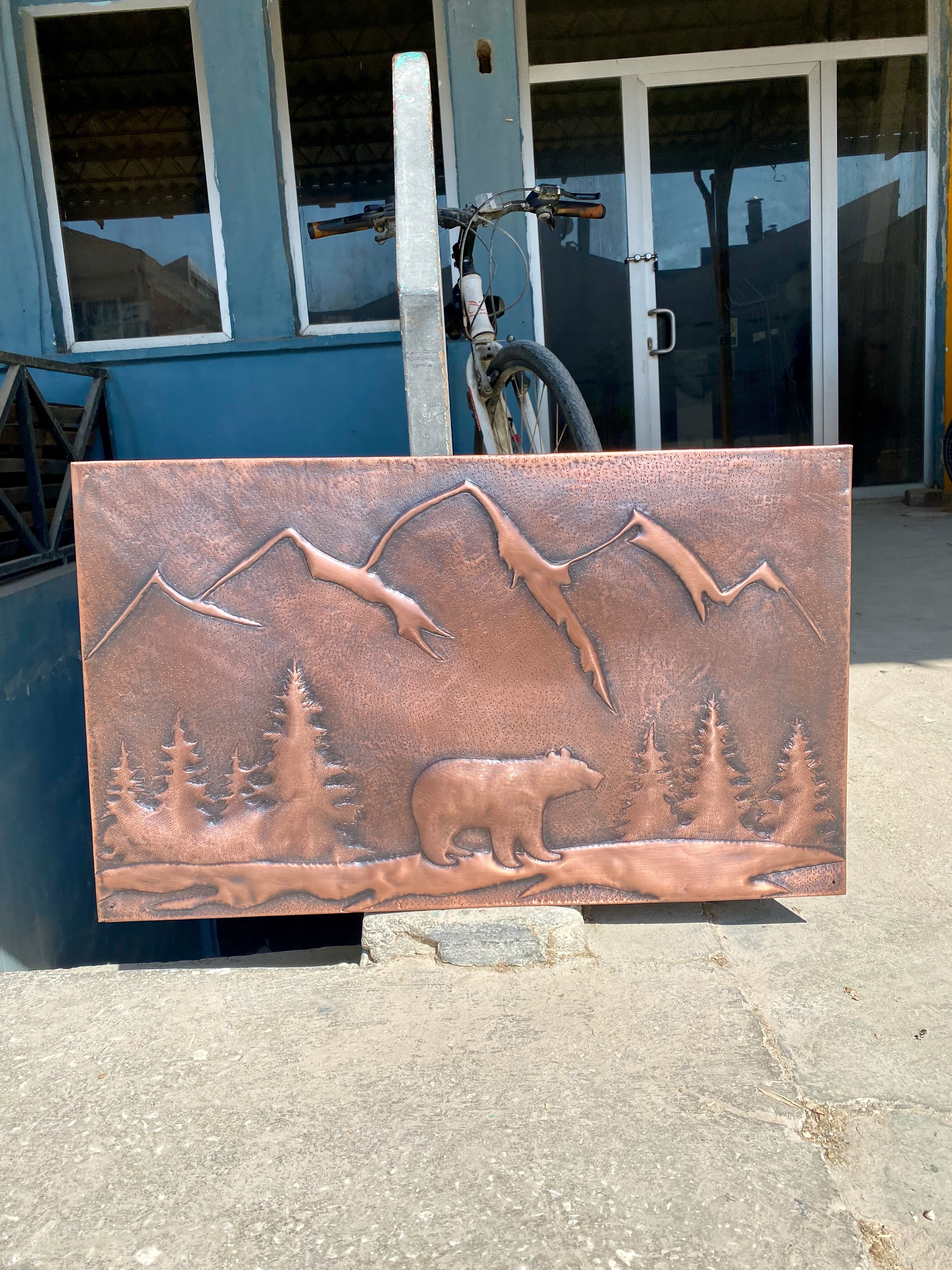 Mountain Bear Copper Backsplash