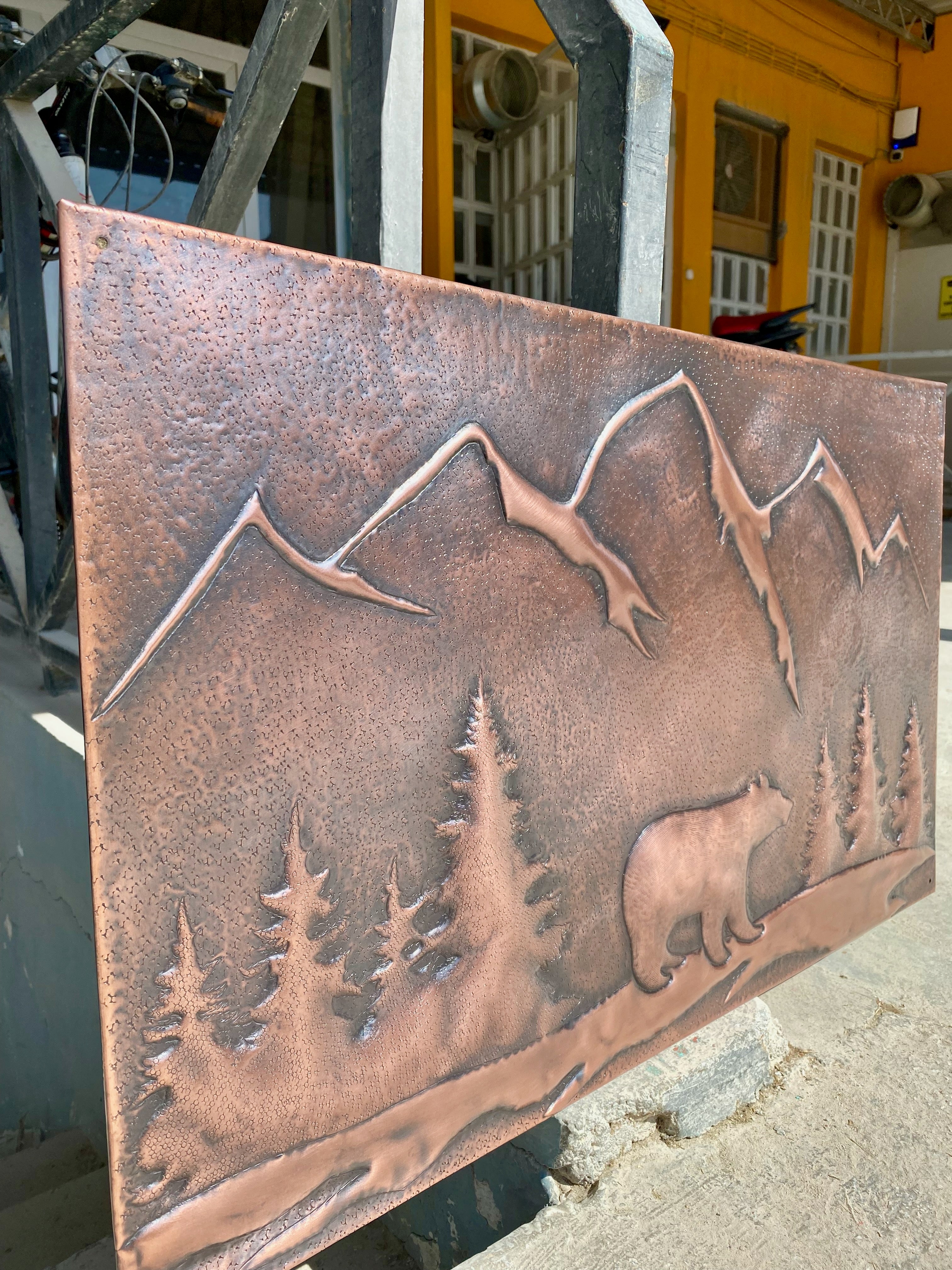 Mountain Bear Copper Backsplash