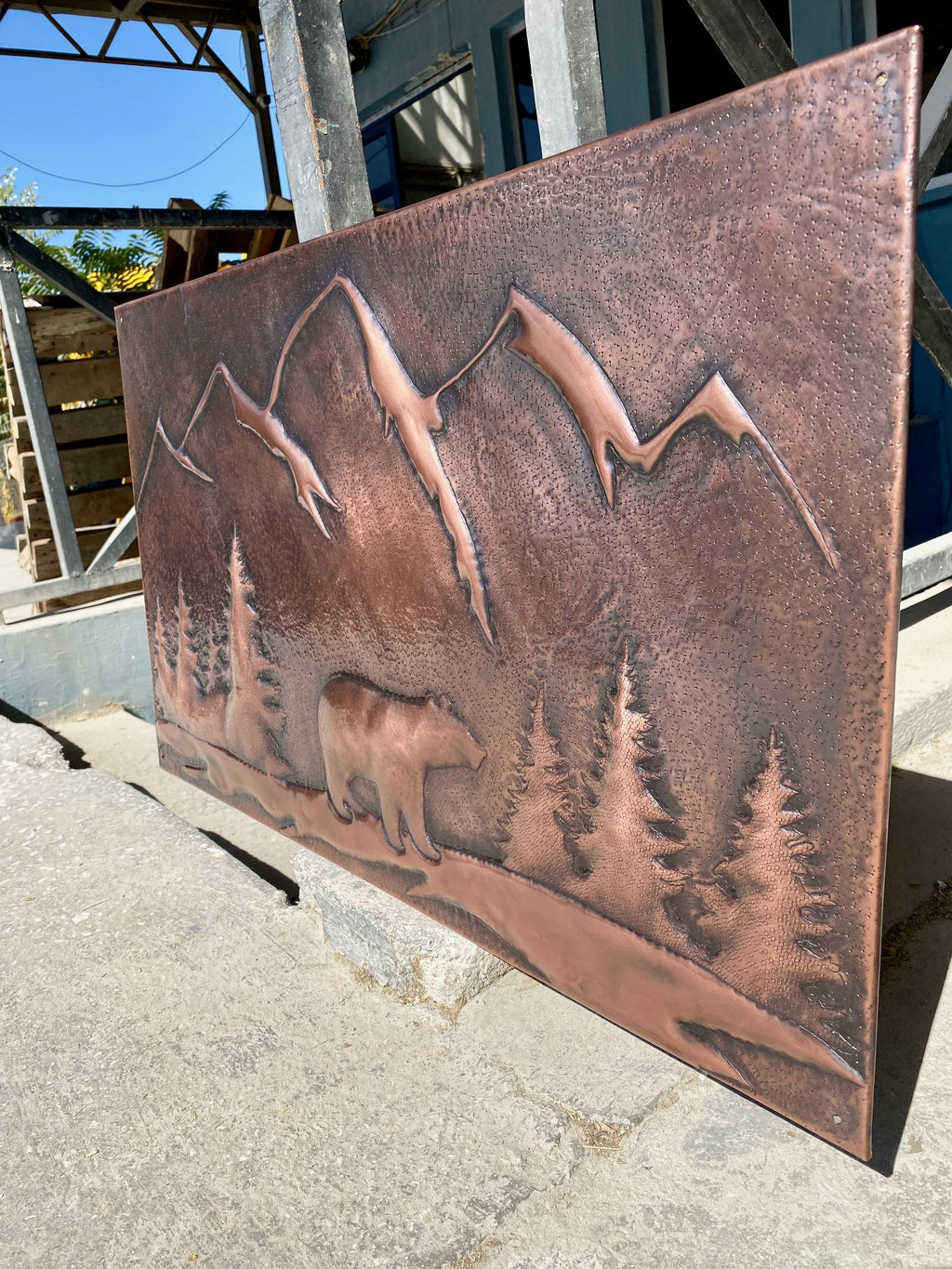 Mountain Bear Copper Backsplash