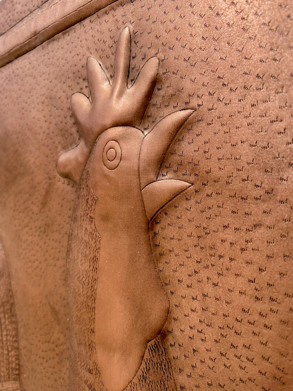 French Rooster Copper Backsplash