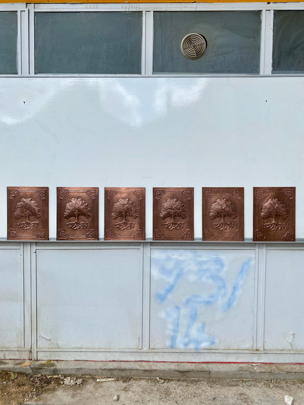 Copper Cabinet Door Insert Panel Set