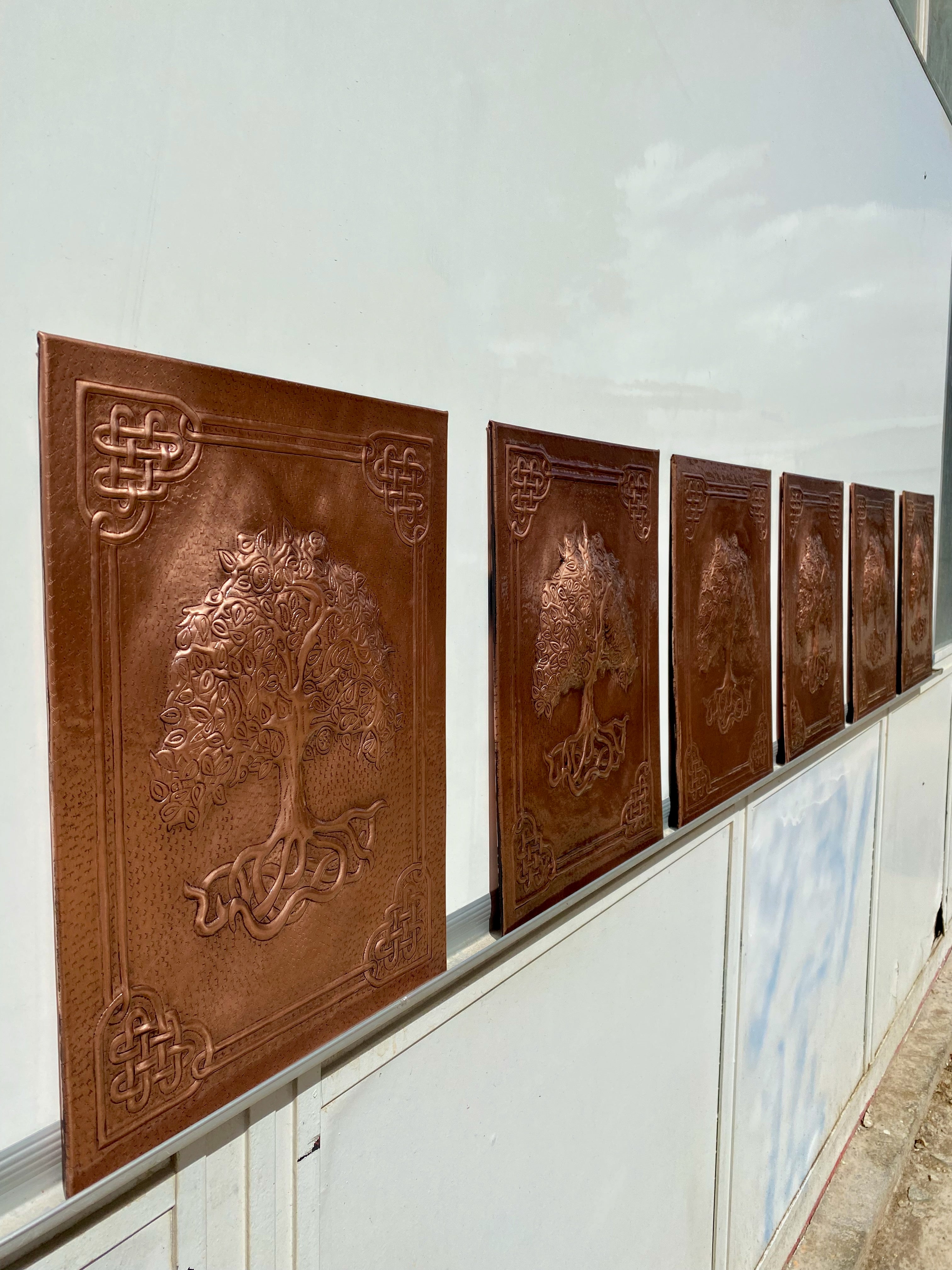 Copper Cabinet Door Insert Panel Set