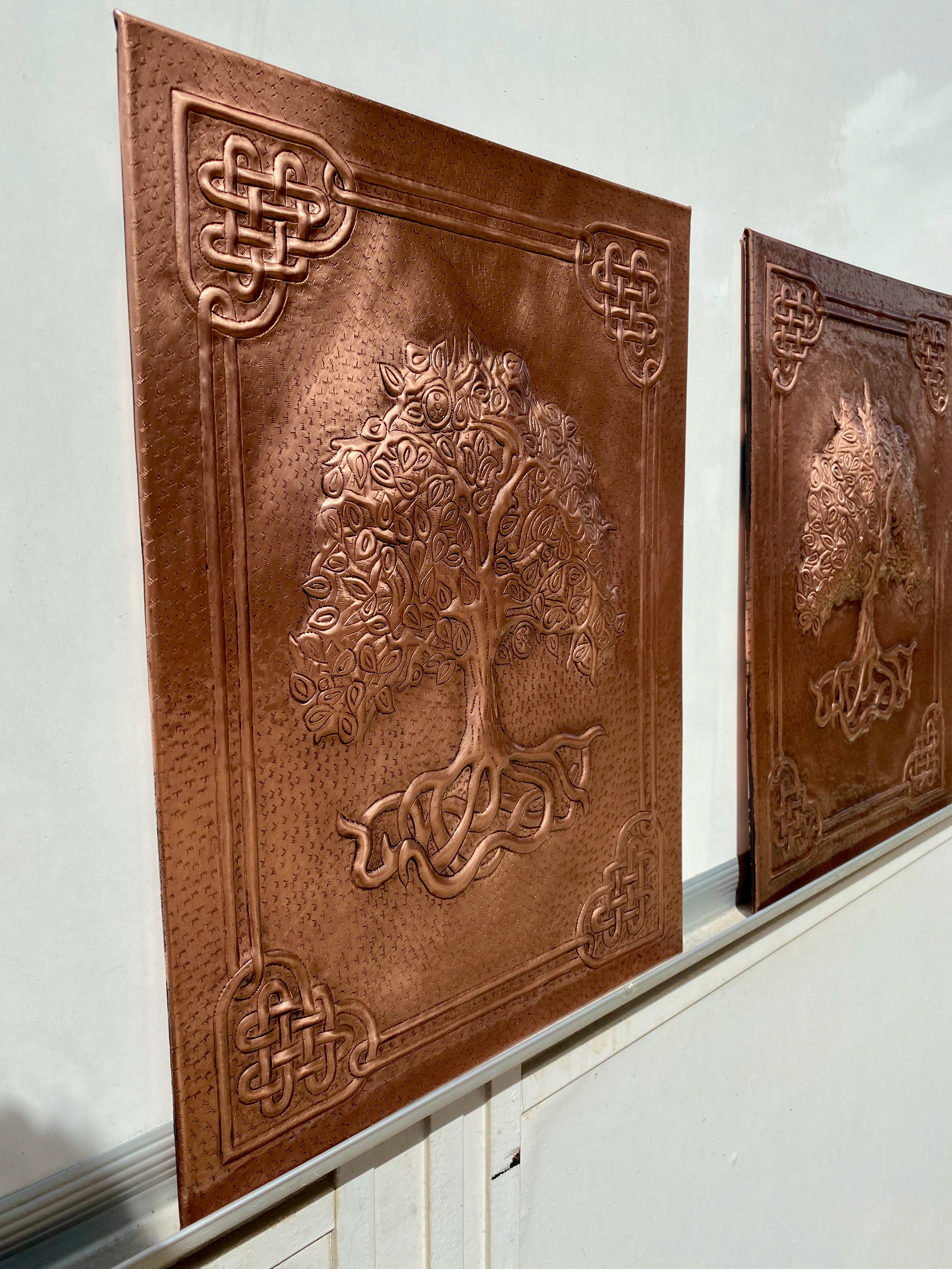Copper Cabinet Door Insert Panel Set