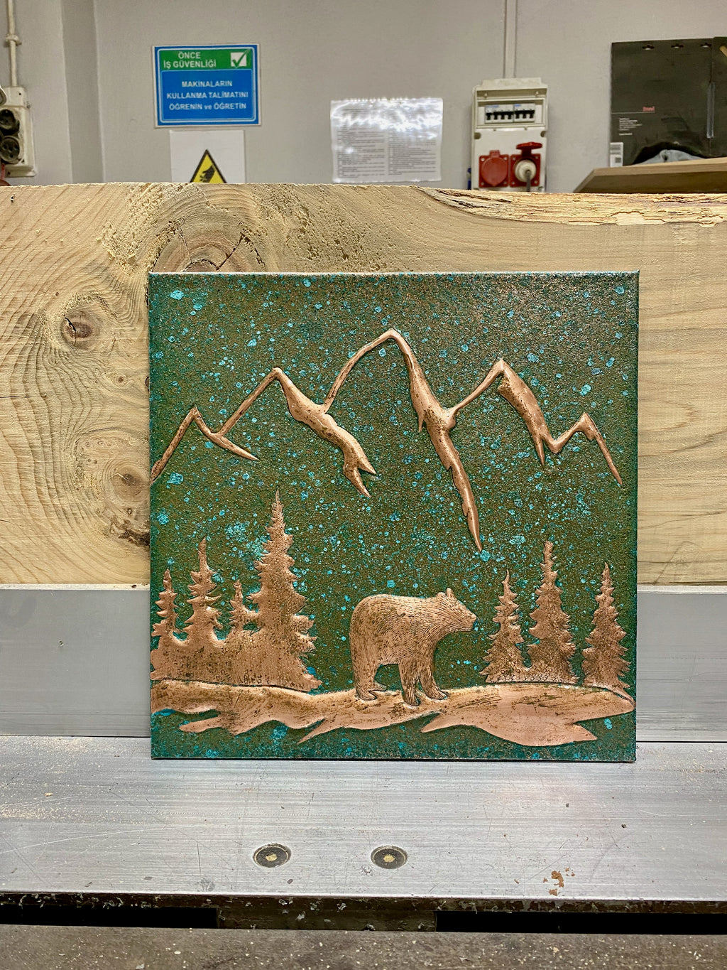 Mountain Bear Copper Backsplash