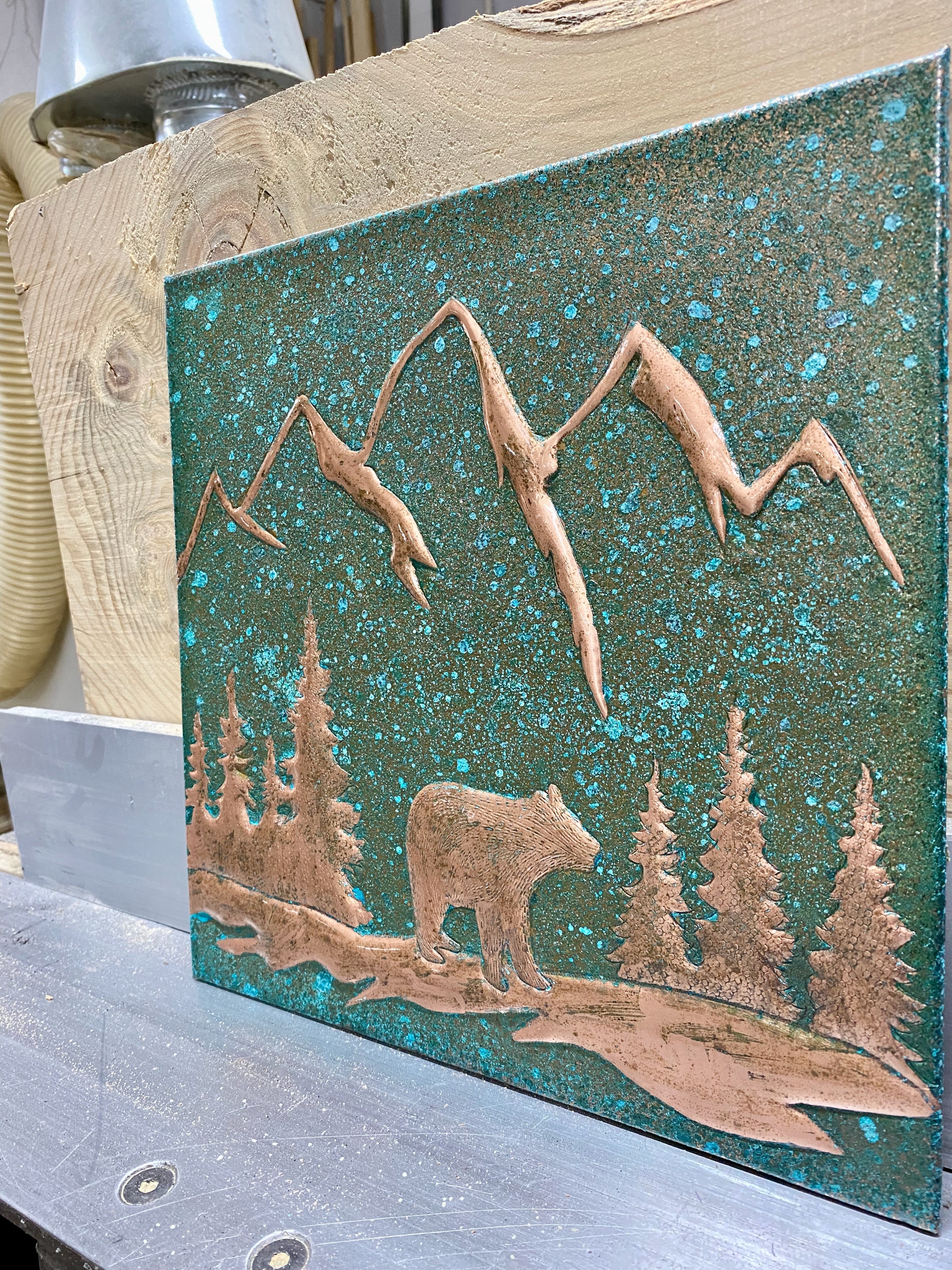 Mountain Bear Copper Backsplash