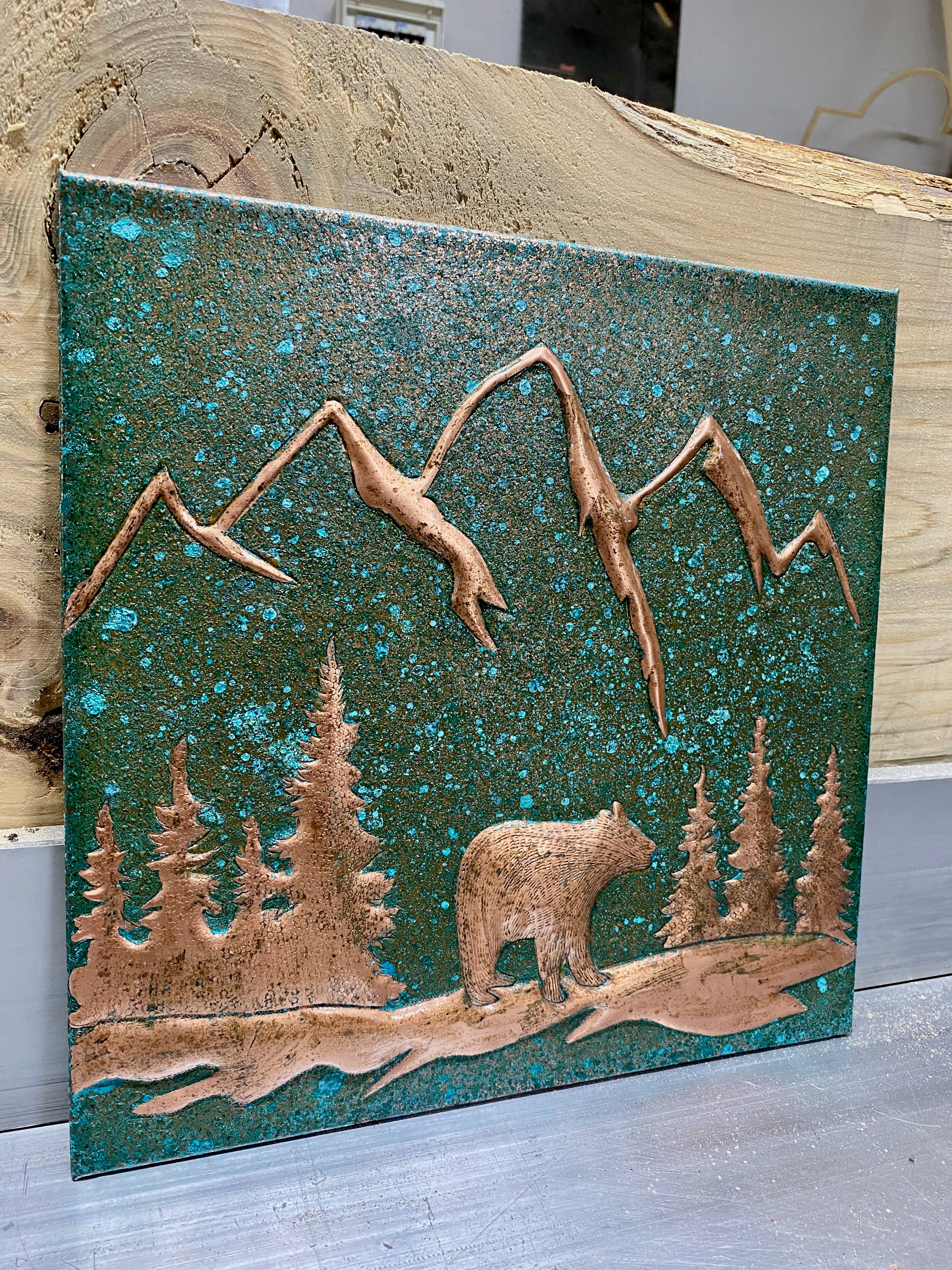 Mountain Bear Copper Backsplash