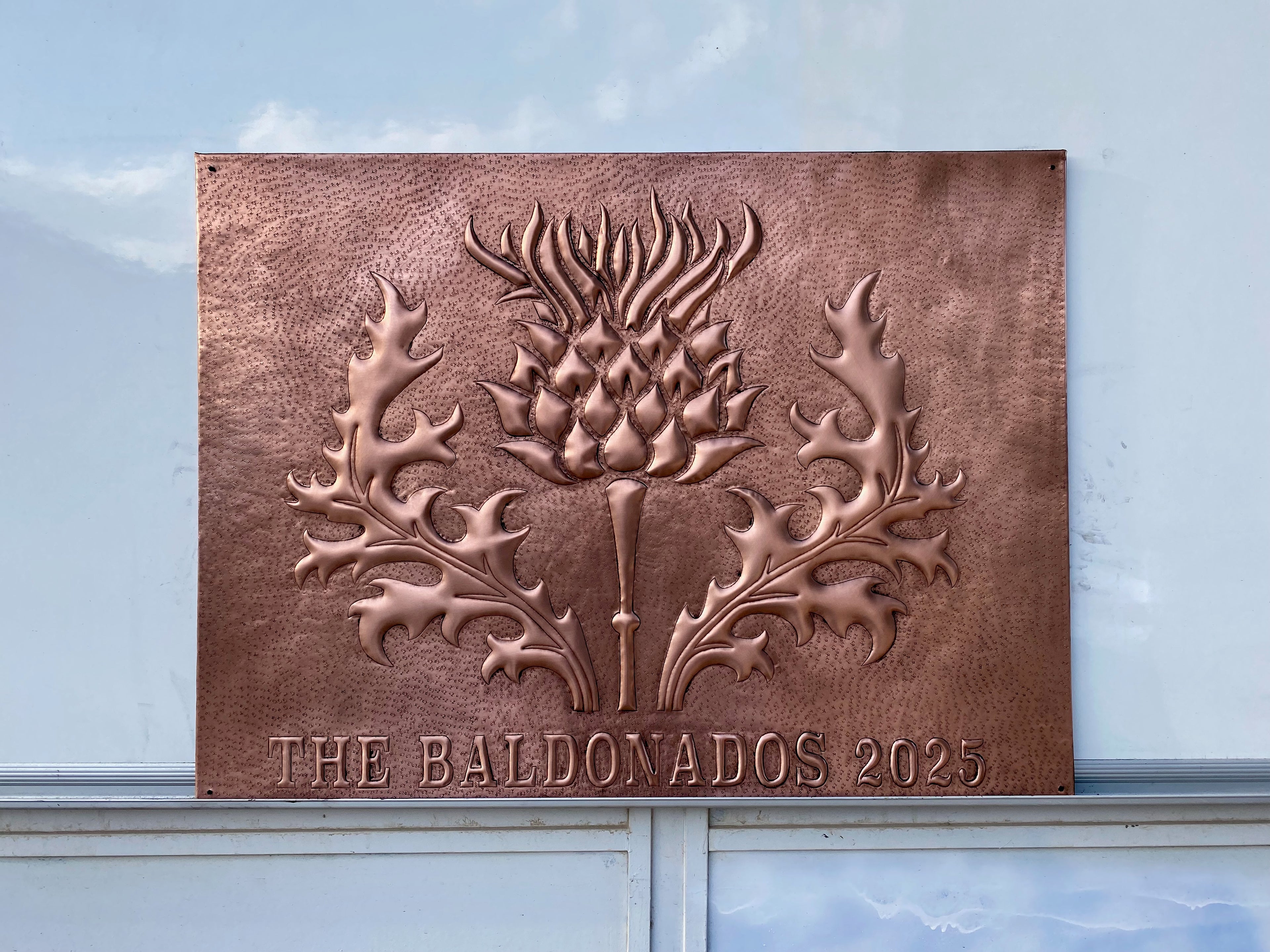 Scottish Thistle Family Name Copper Sign (Custom Crest Plaque)