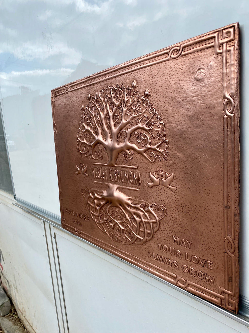 Personalized Tree of Life Copper Family Name Sign (Wedding / Anniversary Plaque)