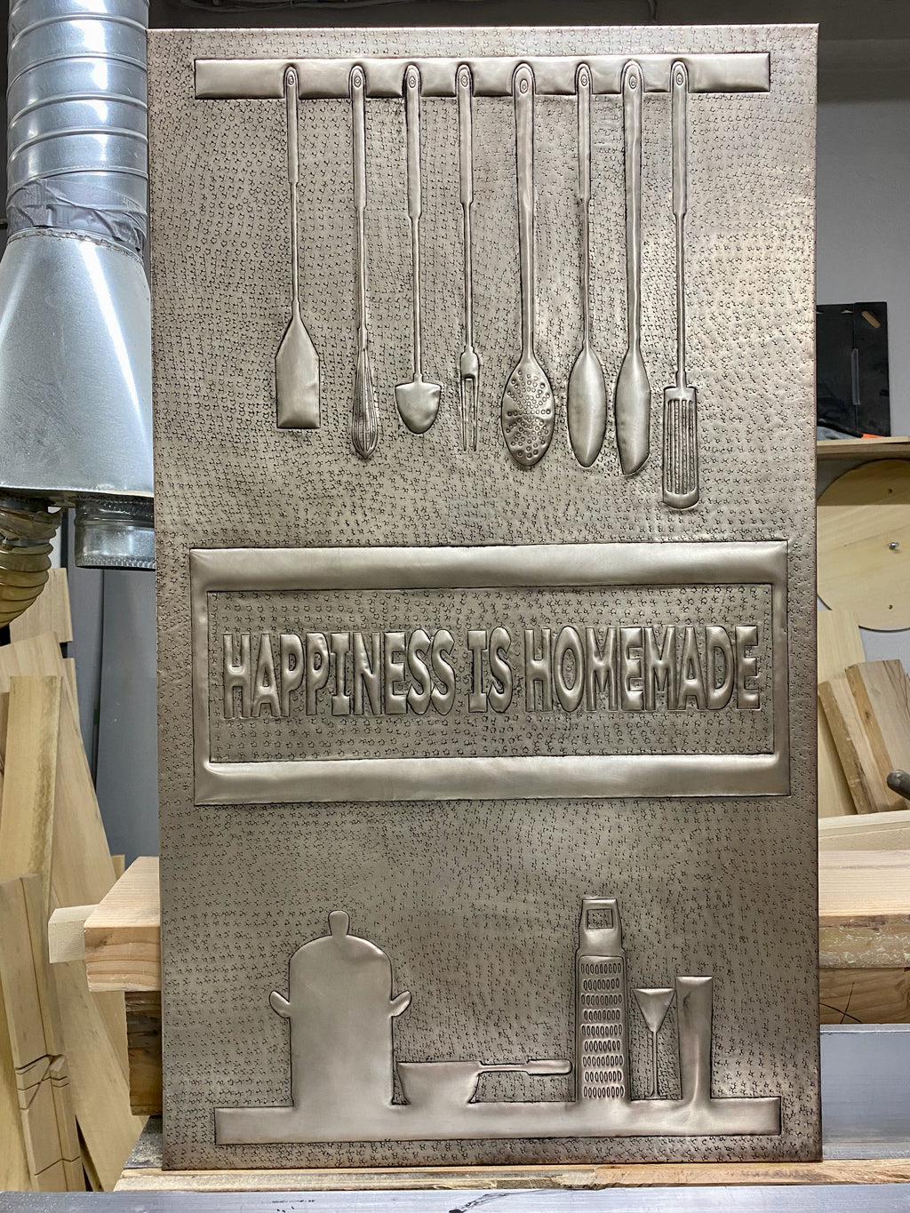 Happiness Is Homemade Copper Backsplash