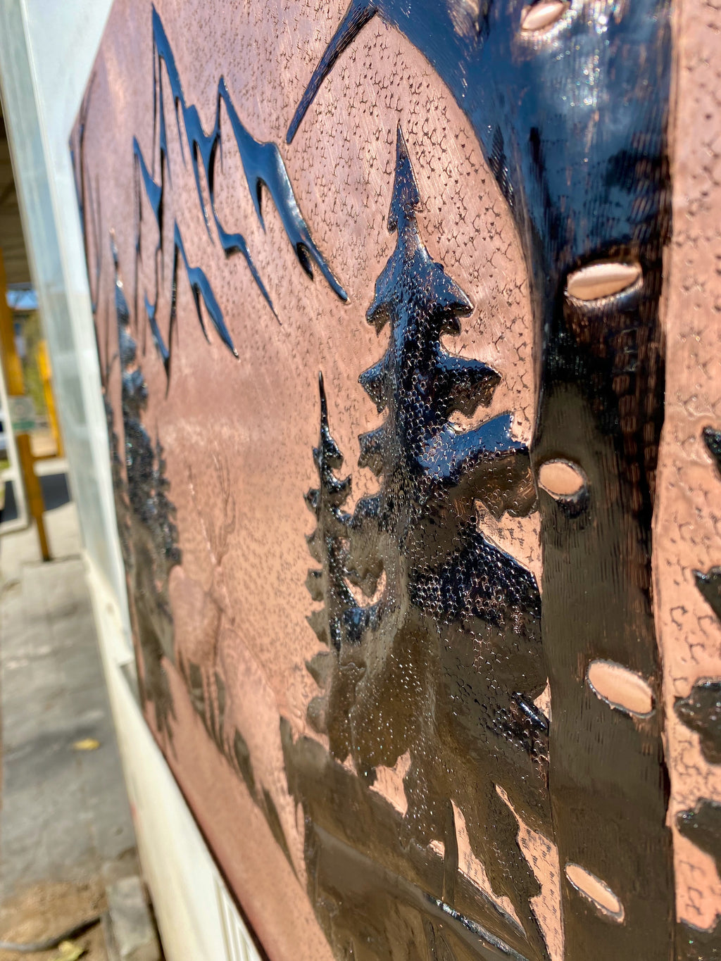 Mountain Deer Copper Stove Backsplash Panel