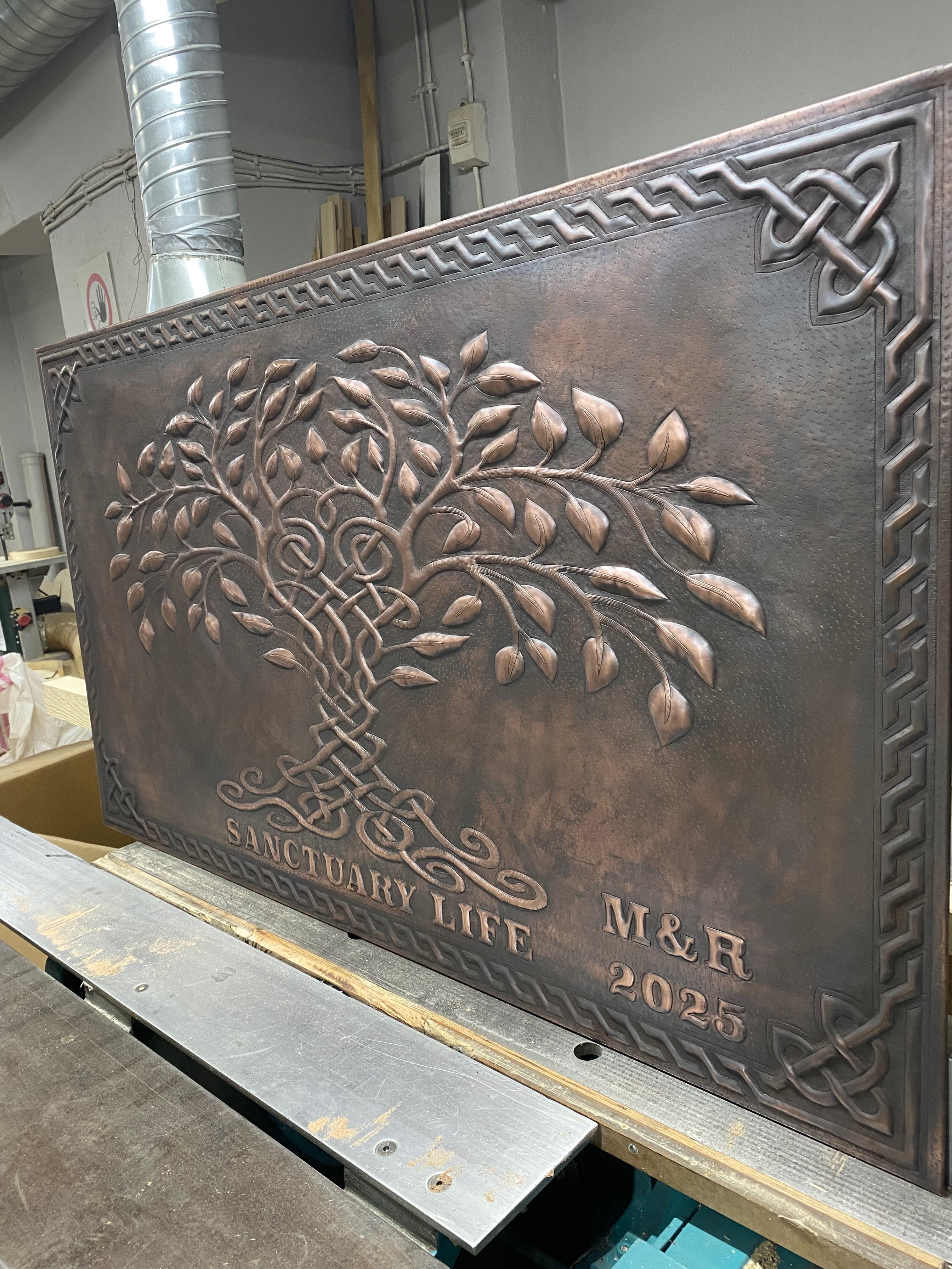 Celtic Tree of Life Copper Backsplash