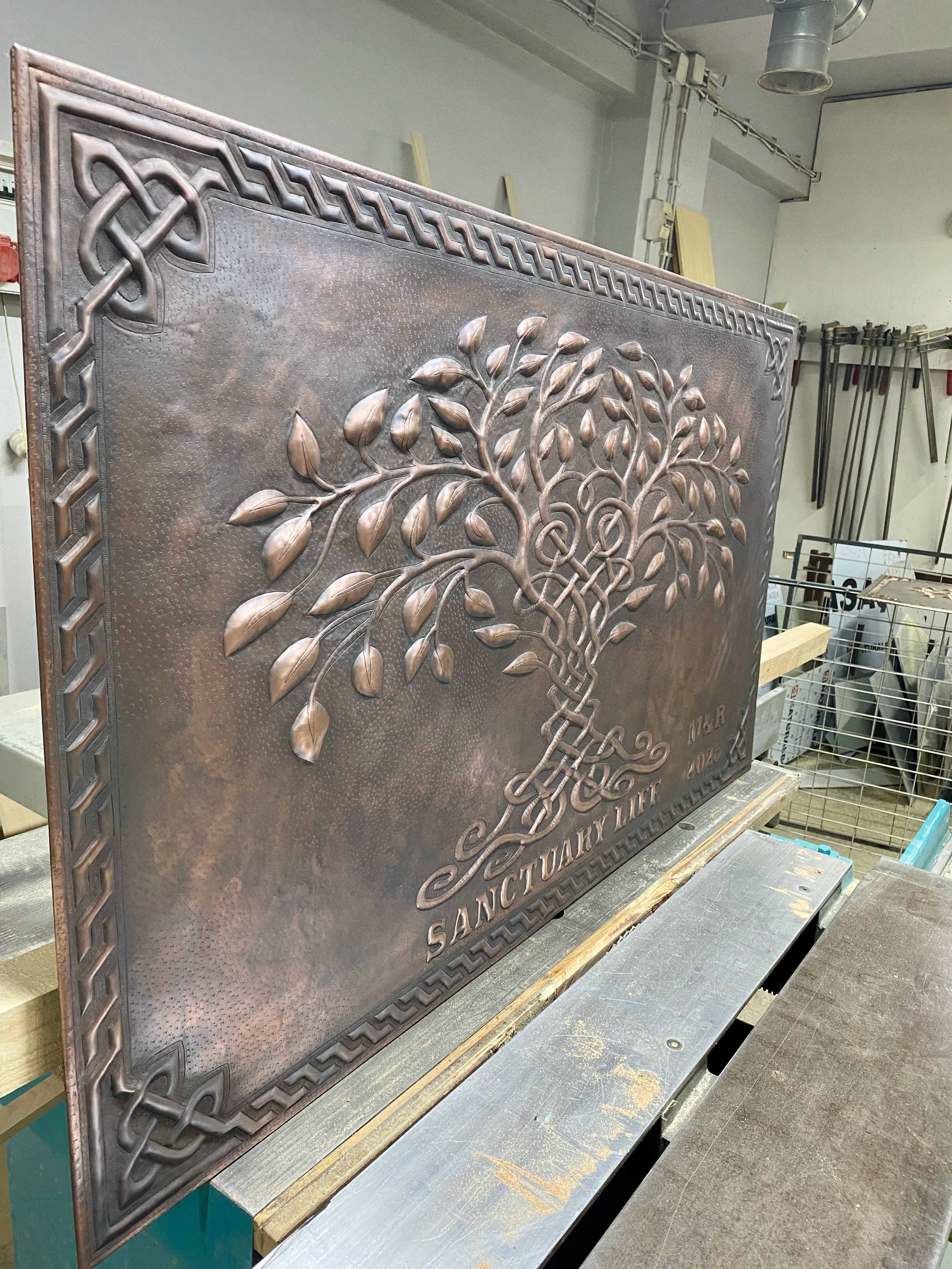 Celtic Tree of Life Copper Backsplash