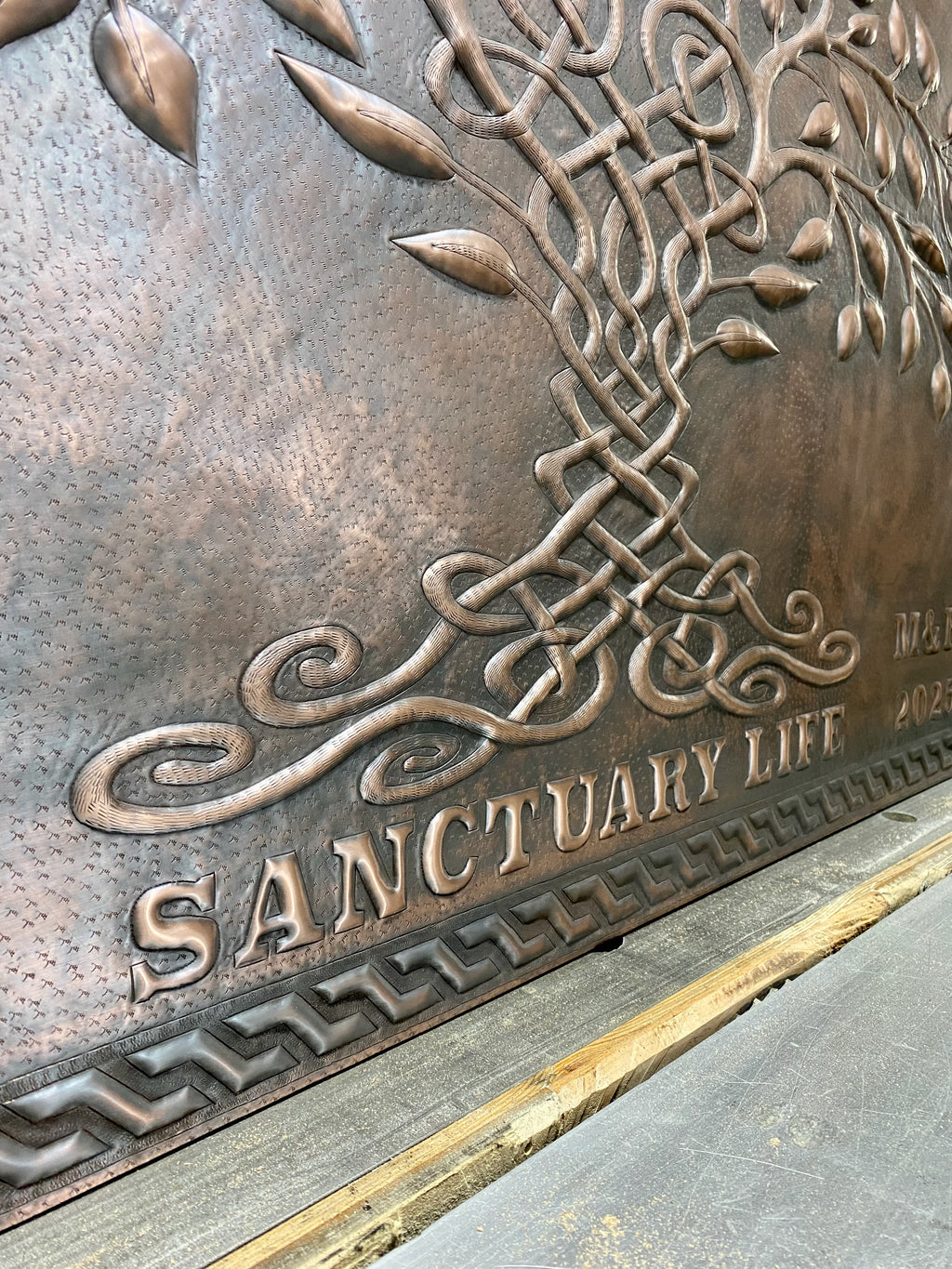 Celtic Tree of Life Copper Backsplash