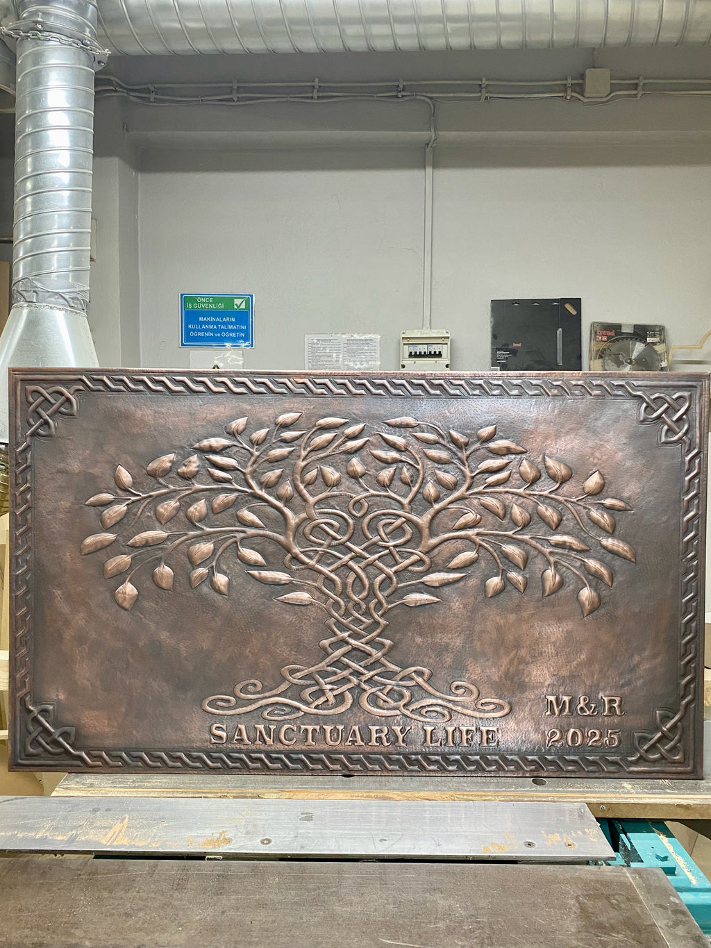 Celtic Tree of Life Copper Backsplash