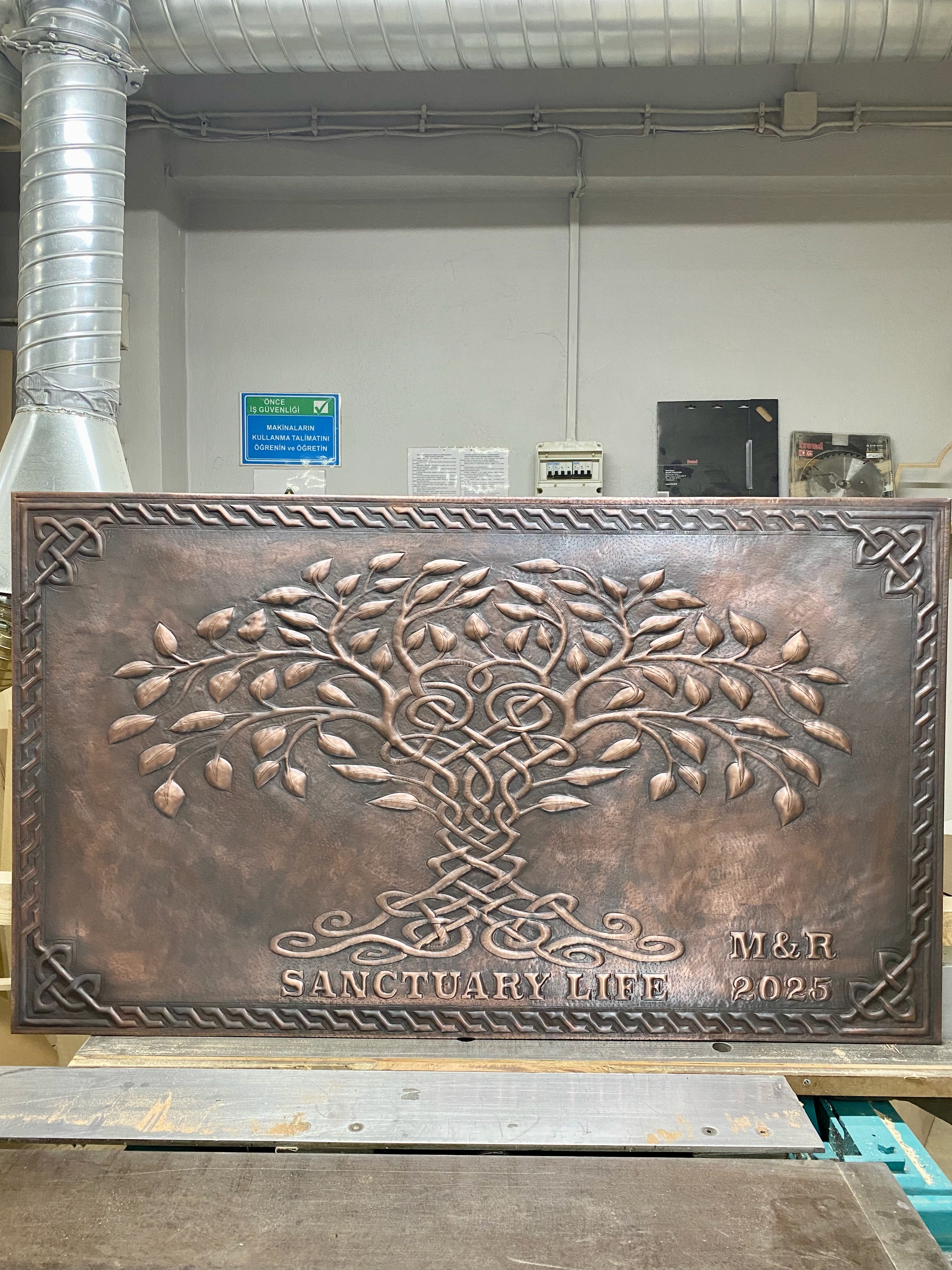 Celtic Tree of Life Copper Backsplash
