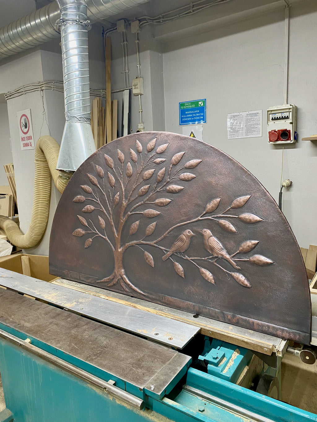 Arched Tree of Life Copper Panel – Handmade Relief for Fireplace Mantels, Door Transoms & Feature Walls (Custom Size)
