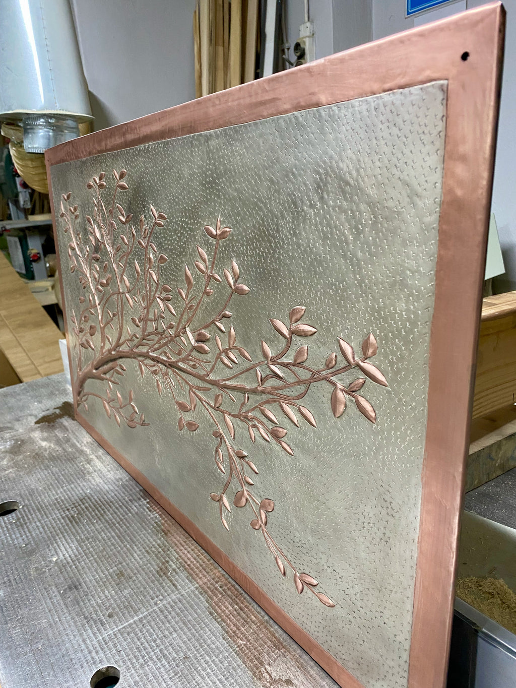 Branch Stove Backsplash Panel (Picture-Frame Style Border)