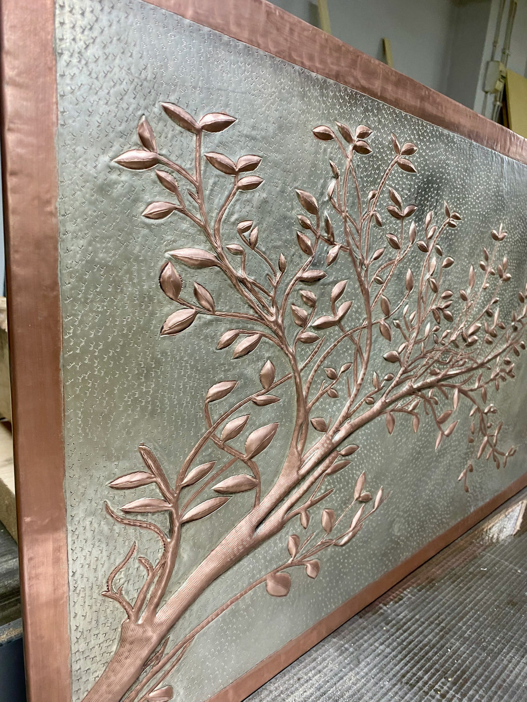 Branch Stove Backsplash Panel (Picture-Frame Style Border)