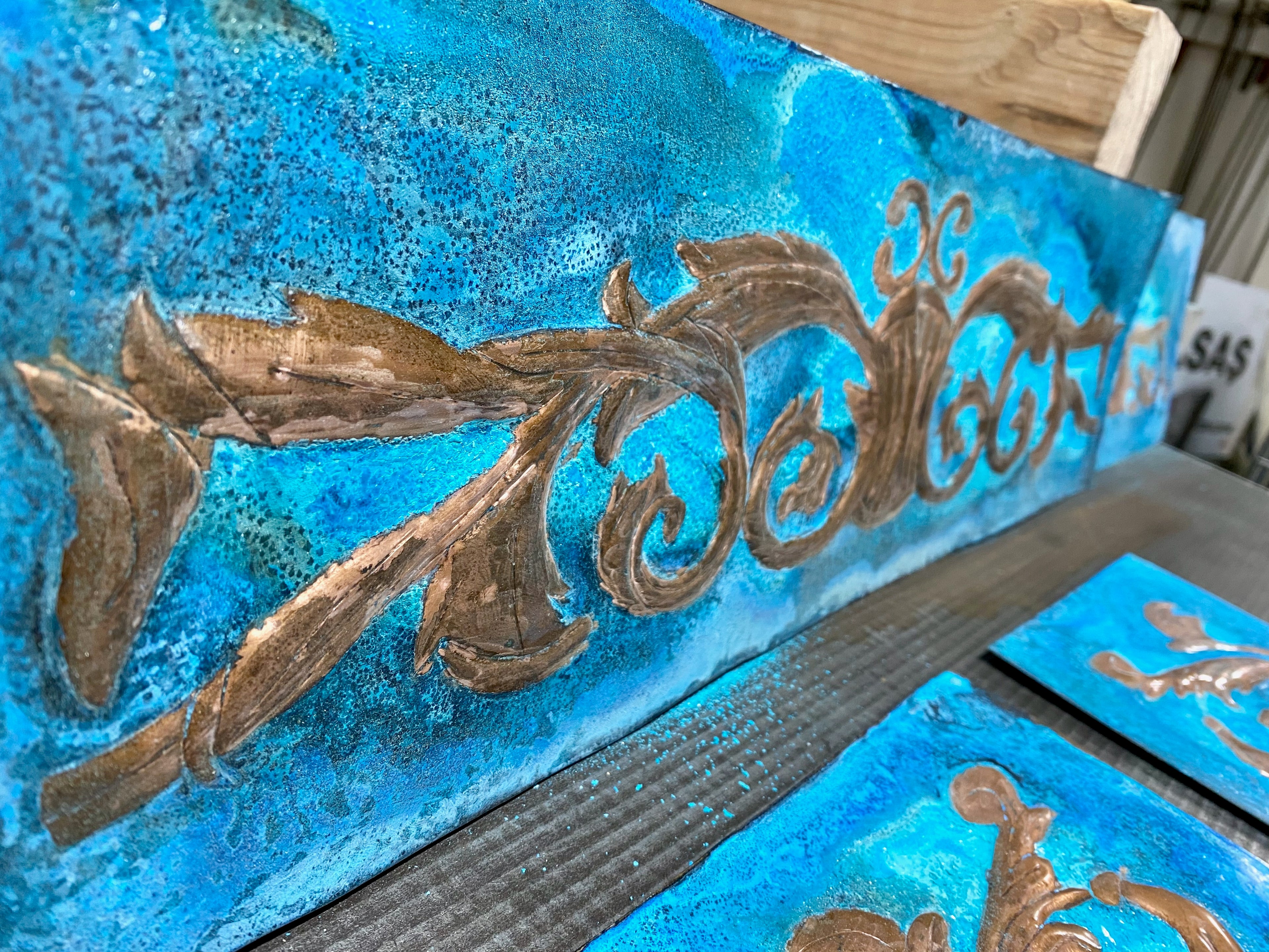 Copper Backsplash Border Trim Set (Decorative Liner Strips + Accent Tiles)