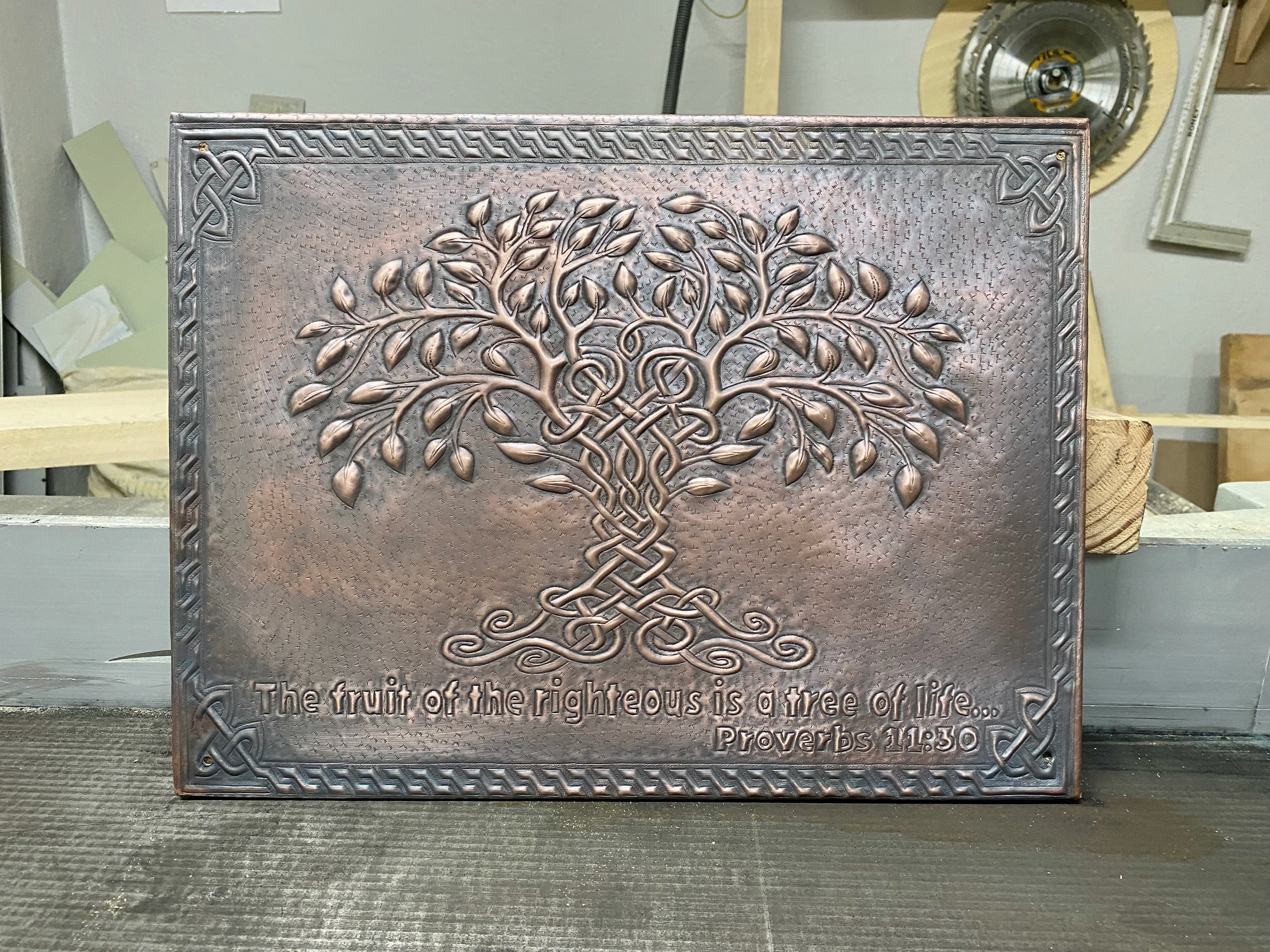 Celtic Tree of Life Copper Backsplash