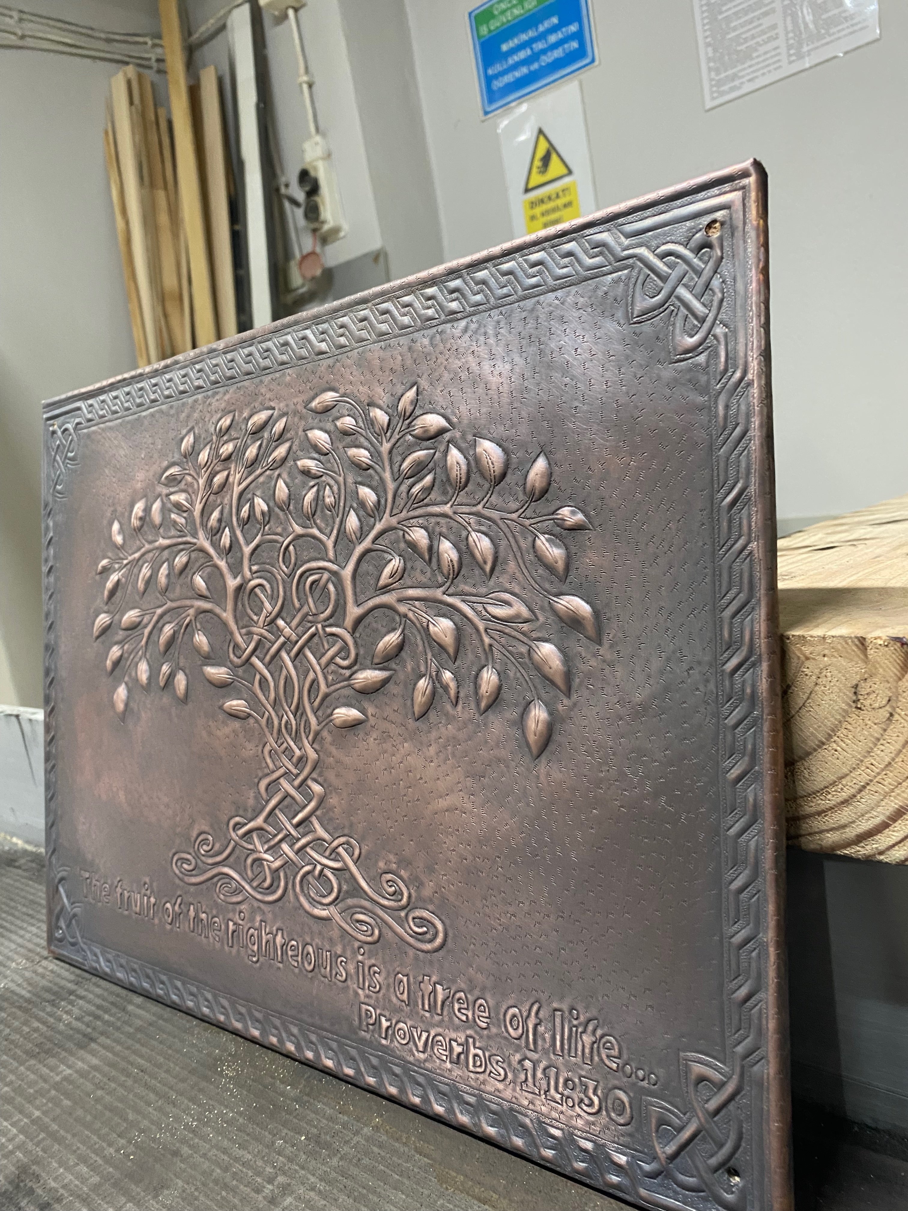 Celtic Tree of Life Copper Backsplash