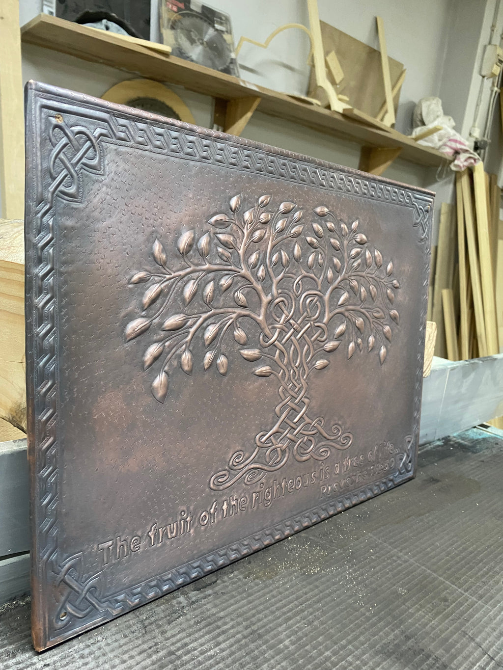 Celtic Tree of Life Copper Backsplash