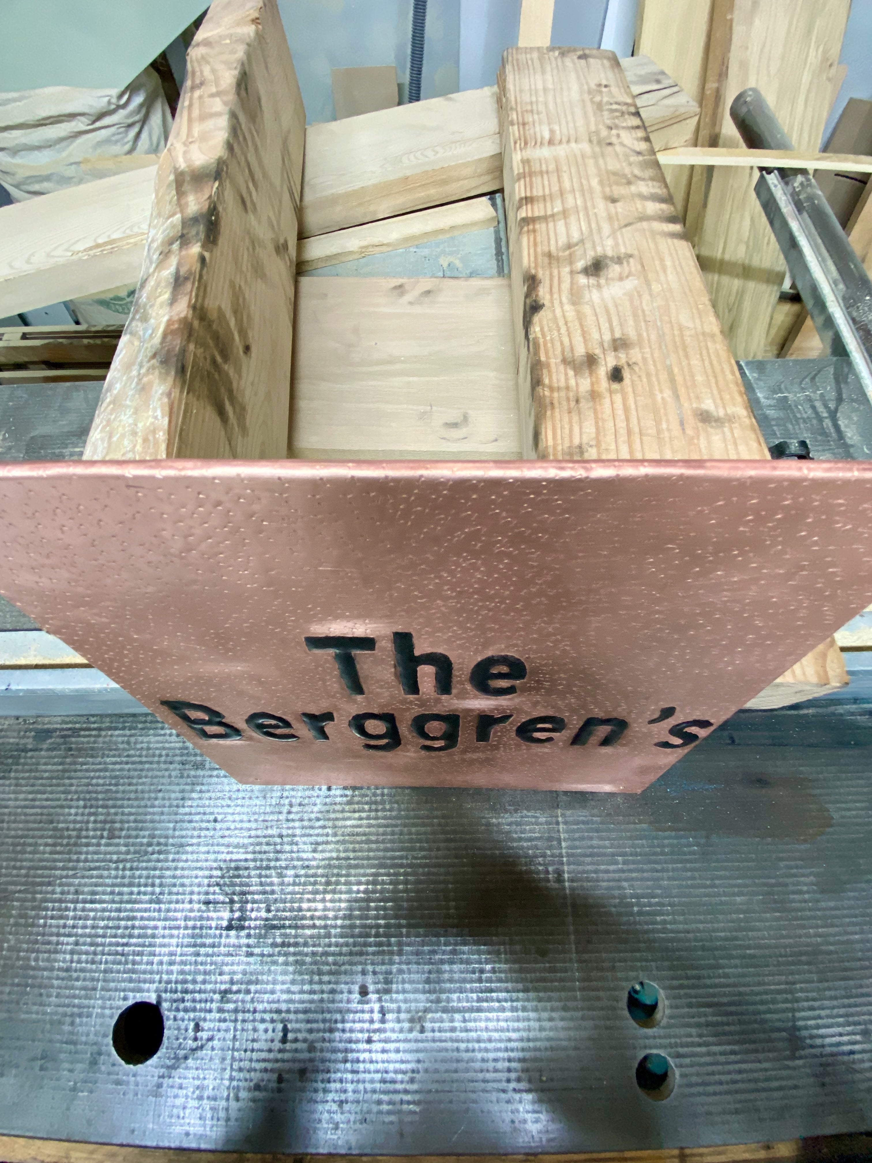 Custom Copper Family Name Plaque (Handmade Wall Sign)