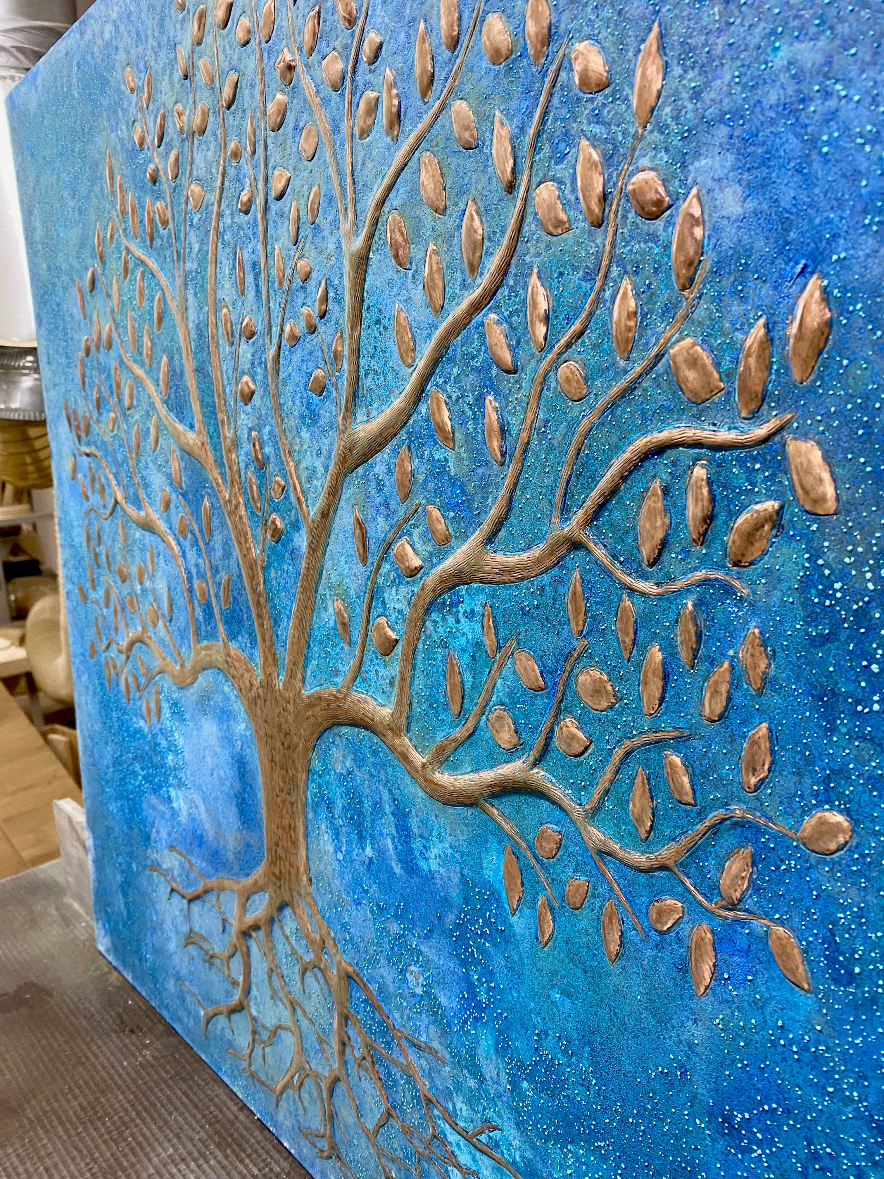 Rooted Tree of Life Copper Backsplash