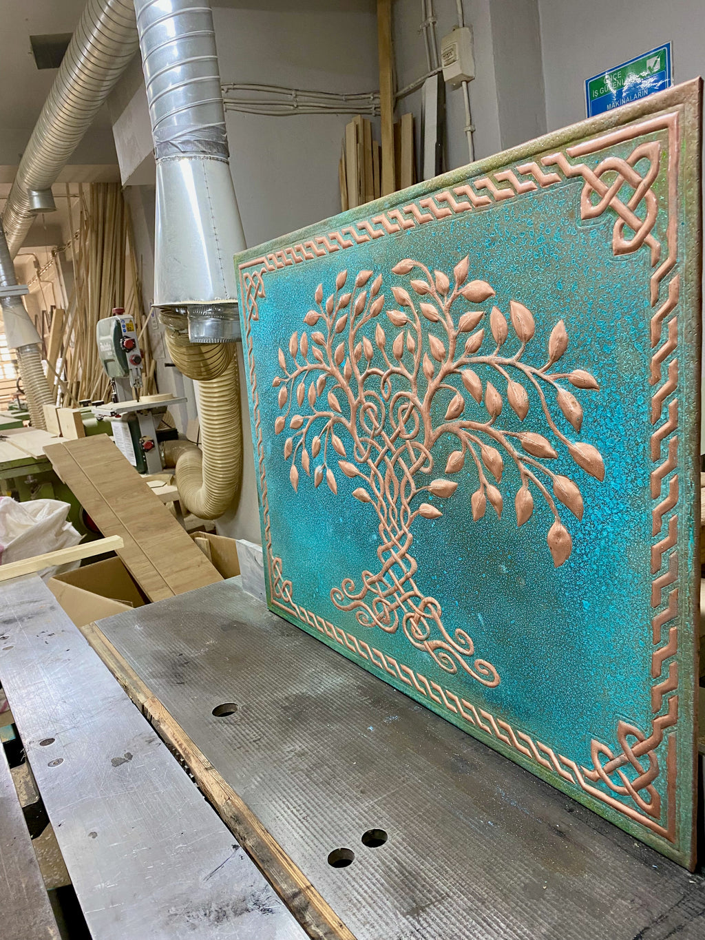 Celtic Tree of Life Copper Backsplash