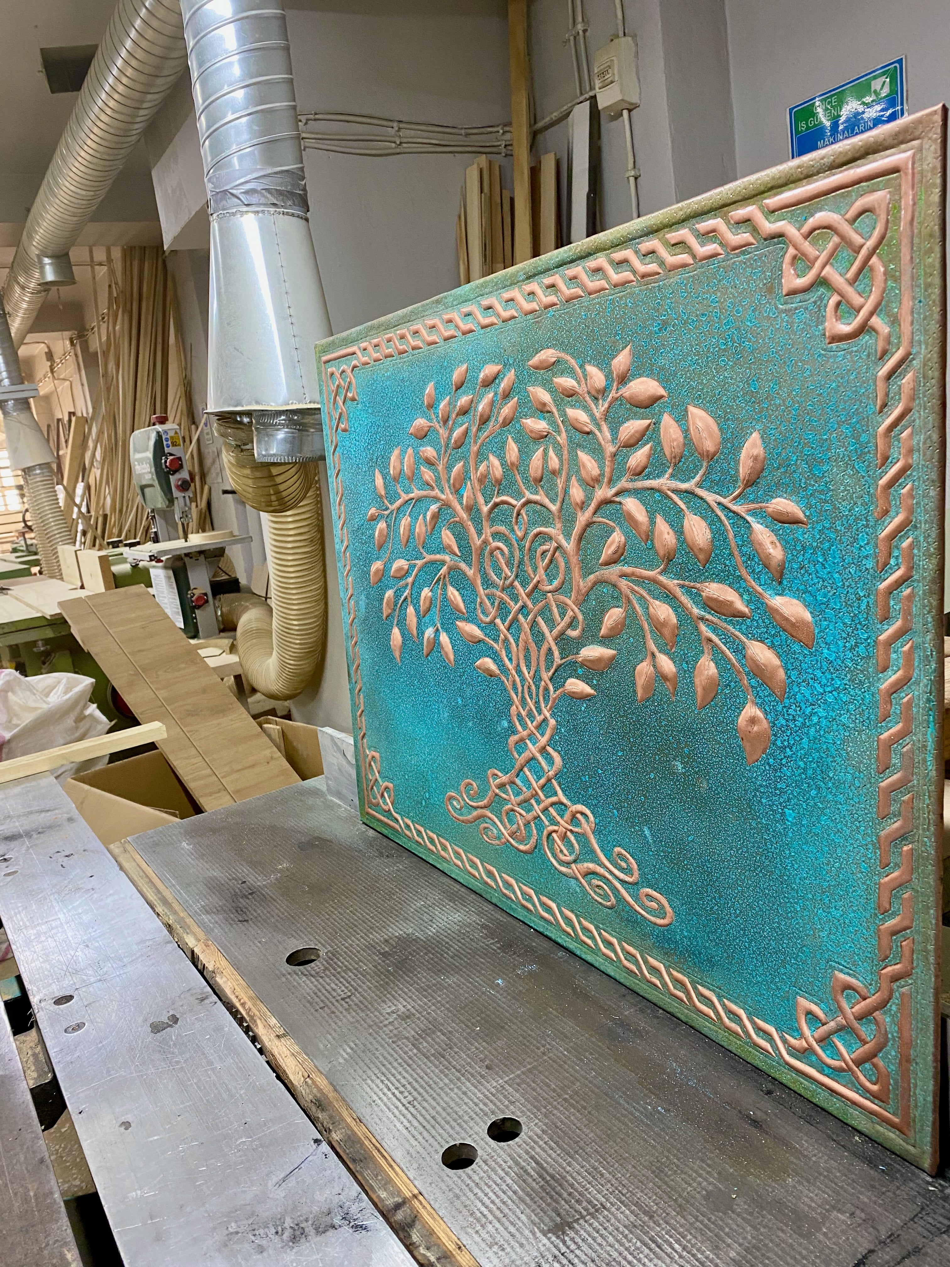 Celtic Tree of Life Copper Backsplash