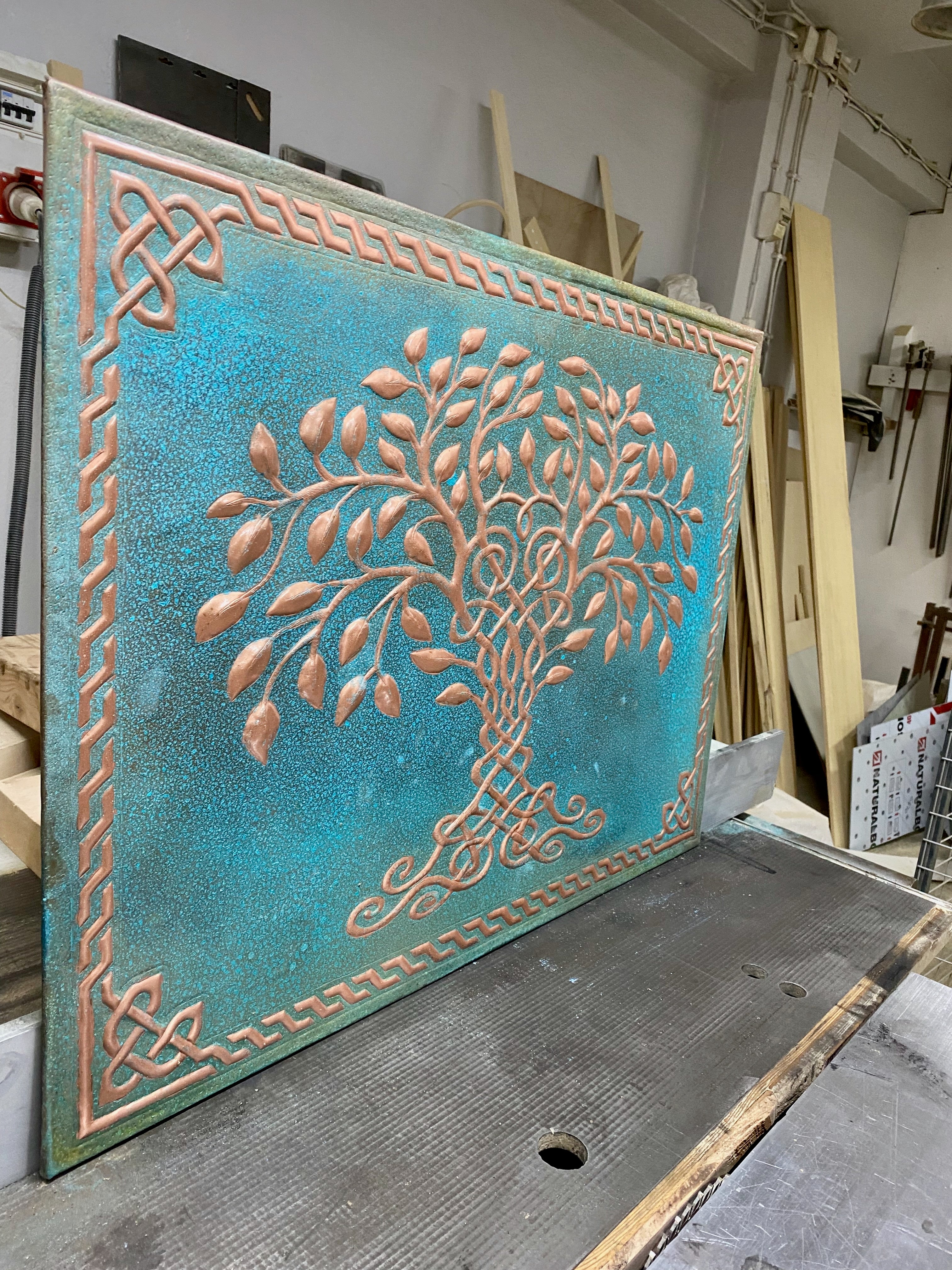 Celtic Tree of Life Copper Backsplash