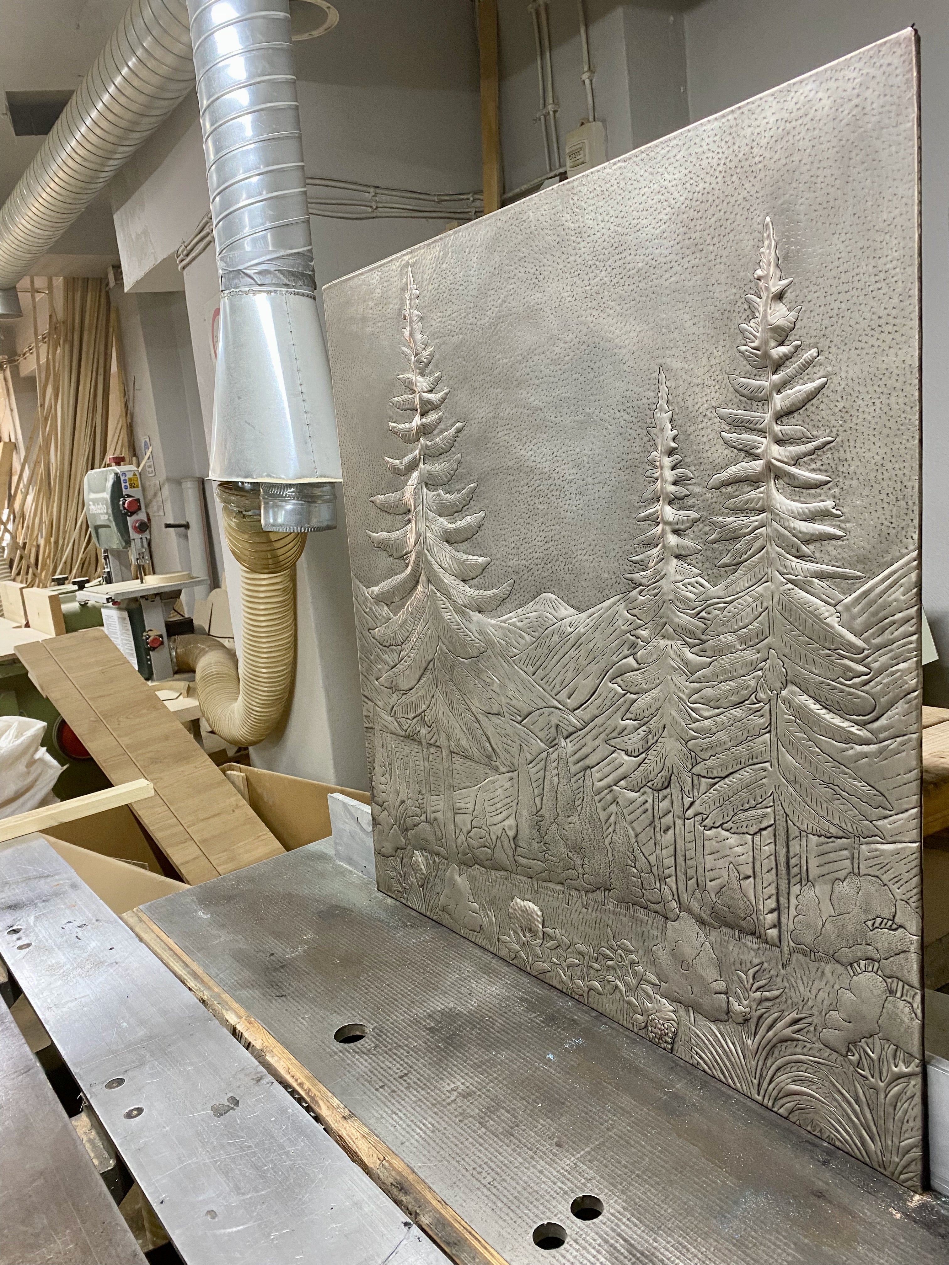 Mountain Pines Copper Backsplash