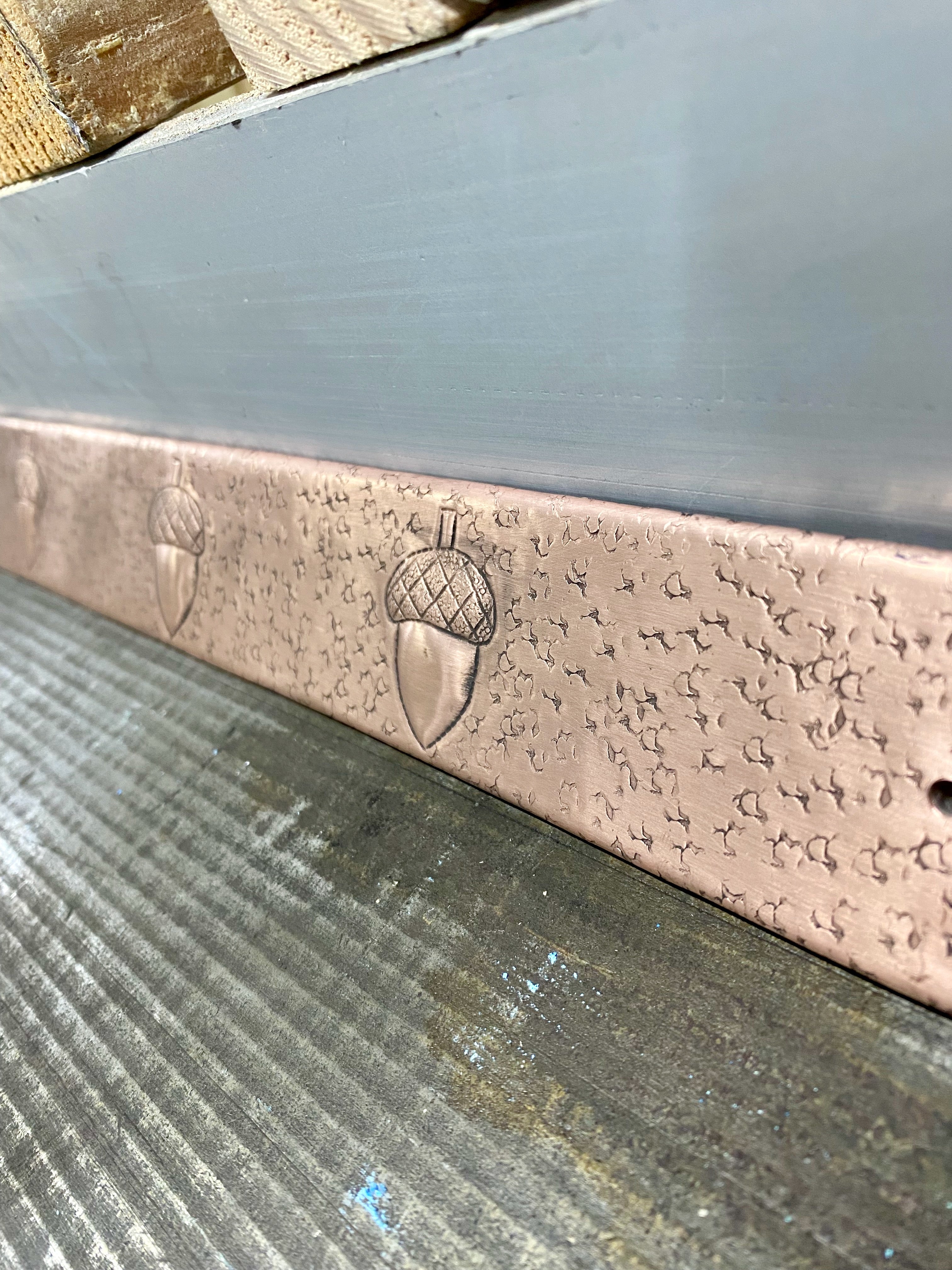 Copper Backsplash Trim Strip (Design Options, Custom Size)