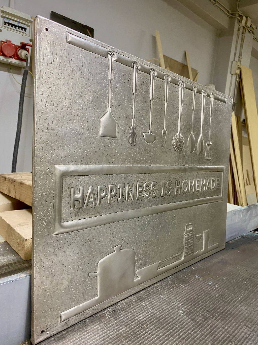 Happiness Is Homemade Copper Backsplash