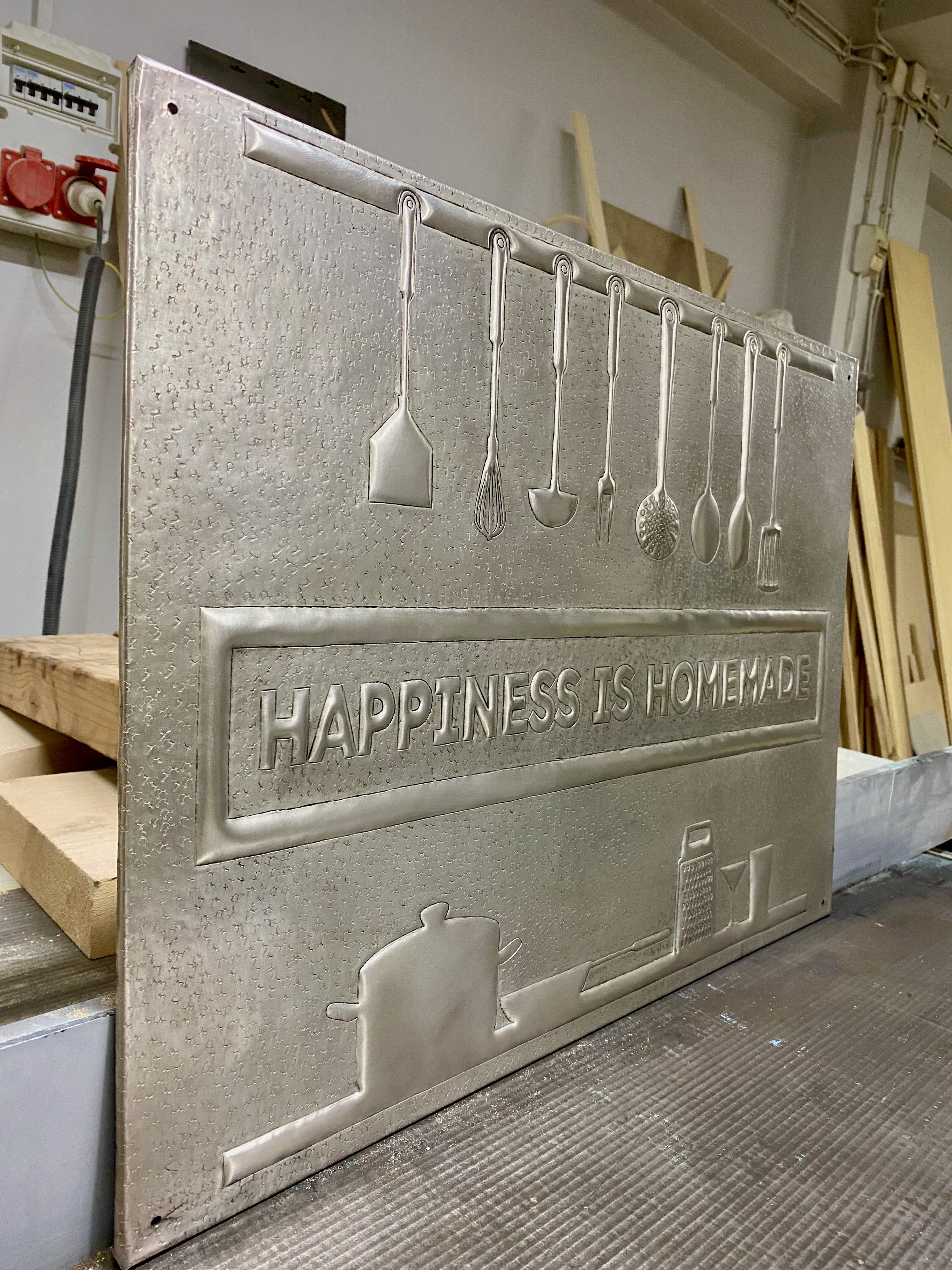 Happiness Is Homemade Copper Backsplash