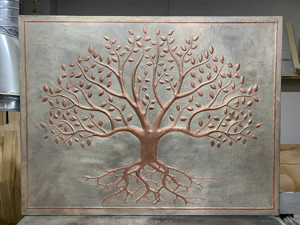 Tree of Life Copper Stove Backsplash