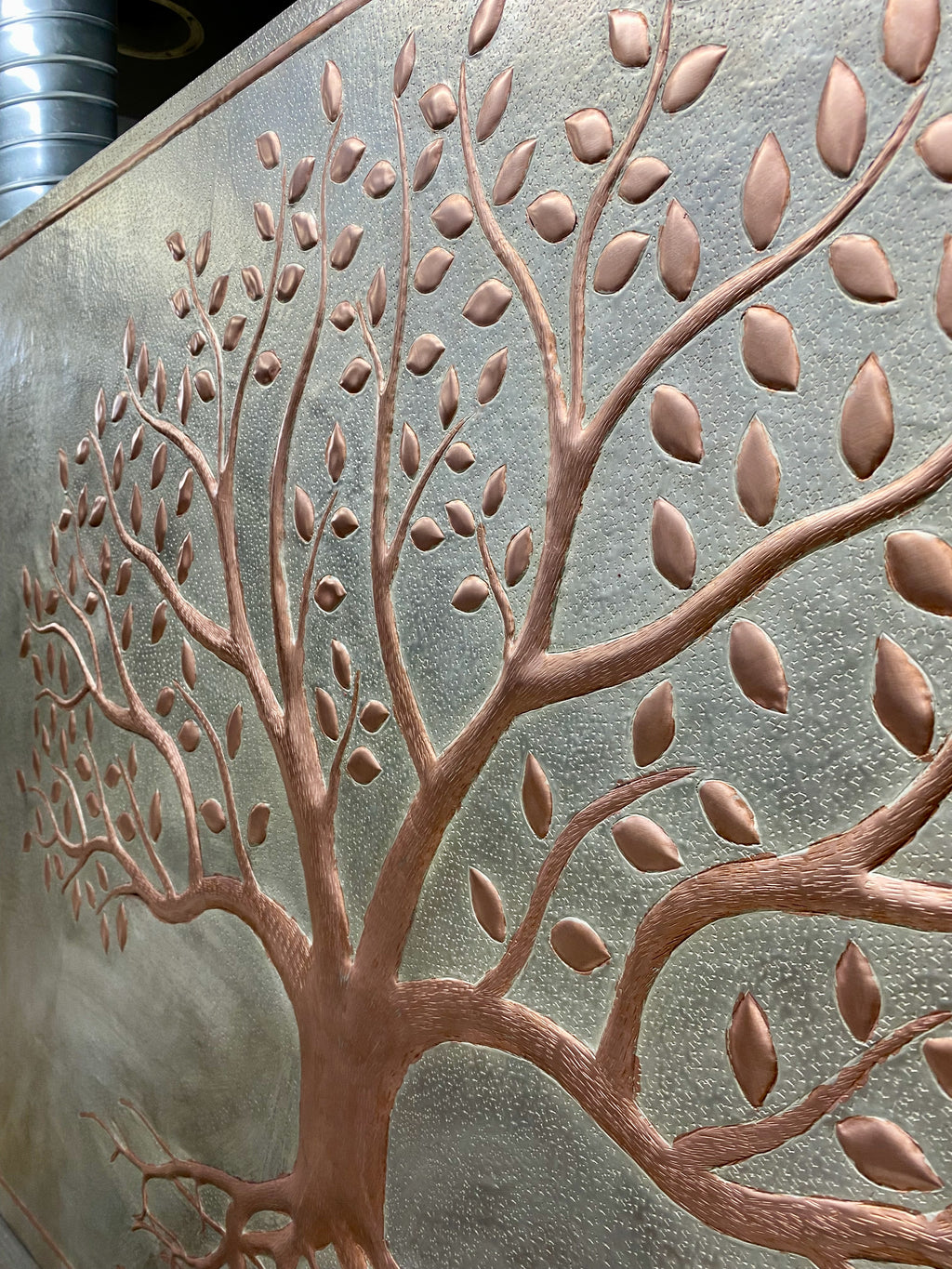 Tree of Life Copper Stove Backsplash