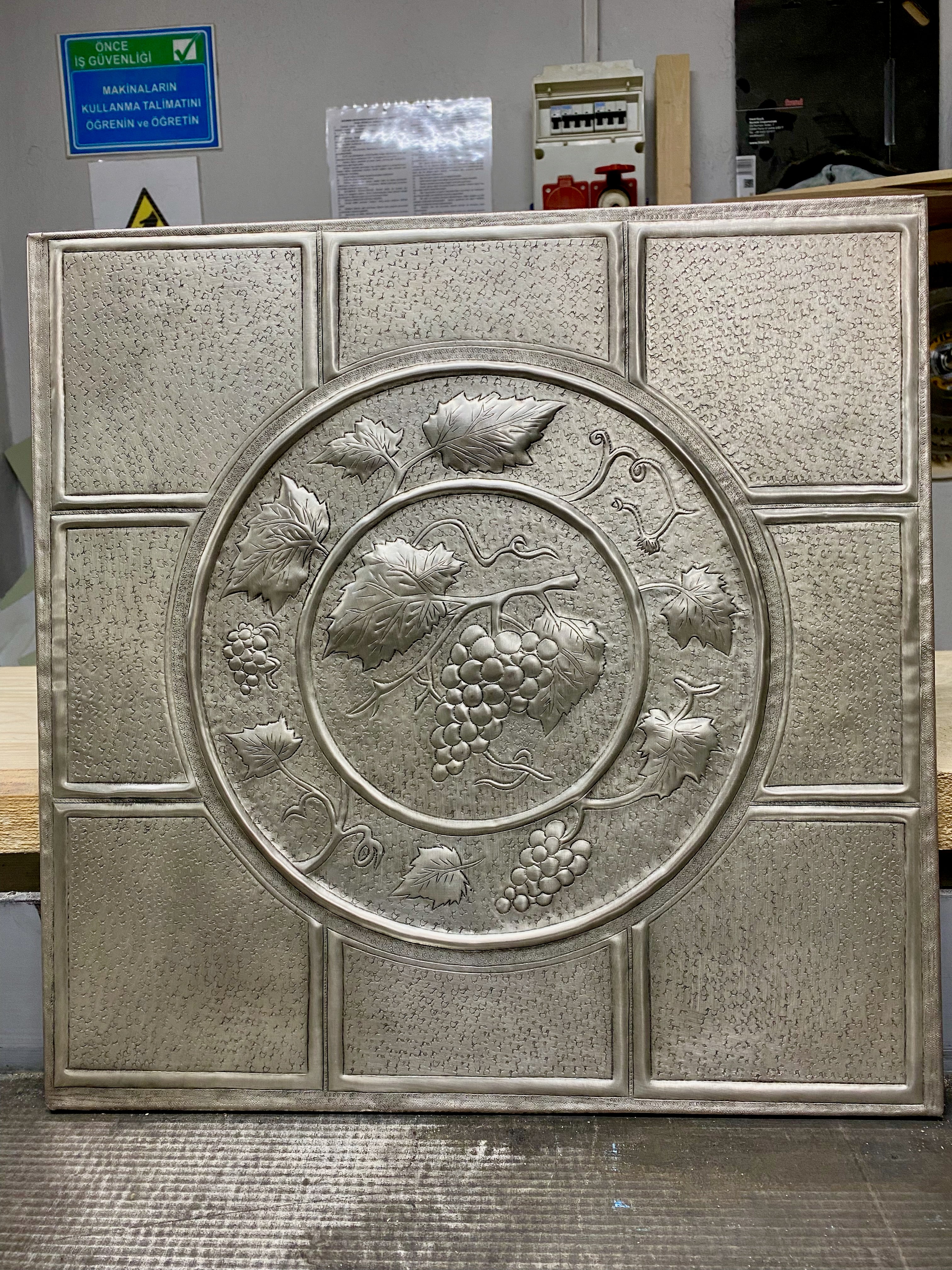 Grapevine Medallion Copper Backsplash