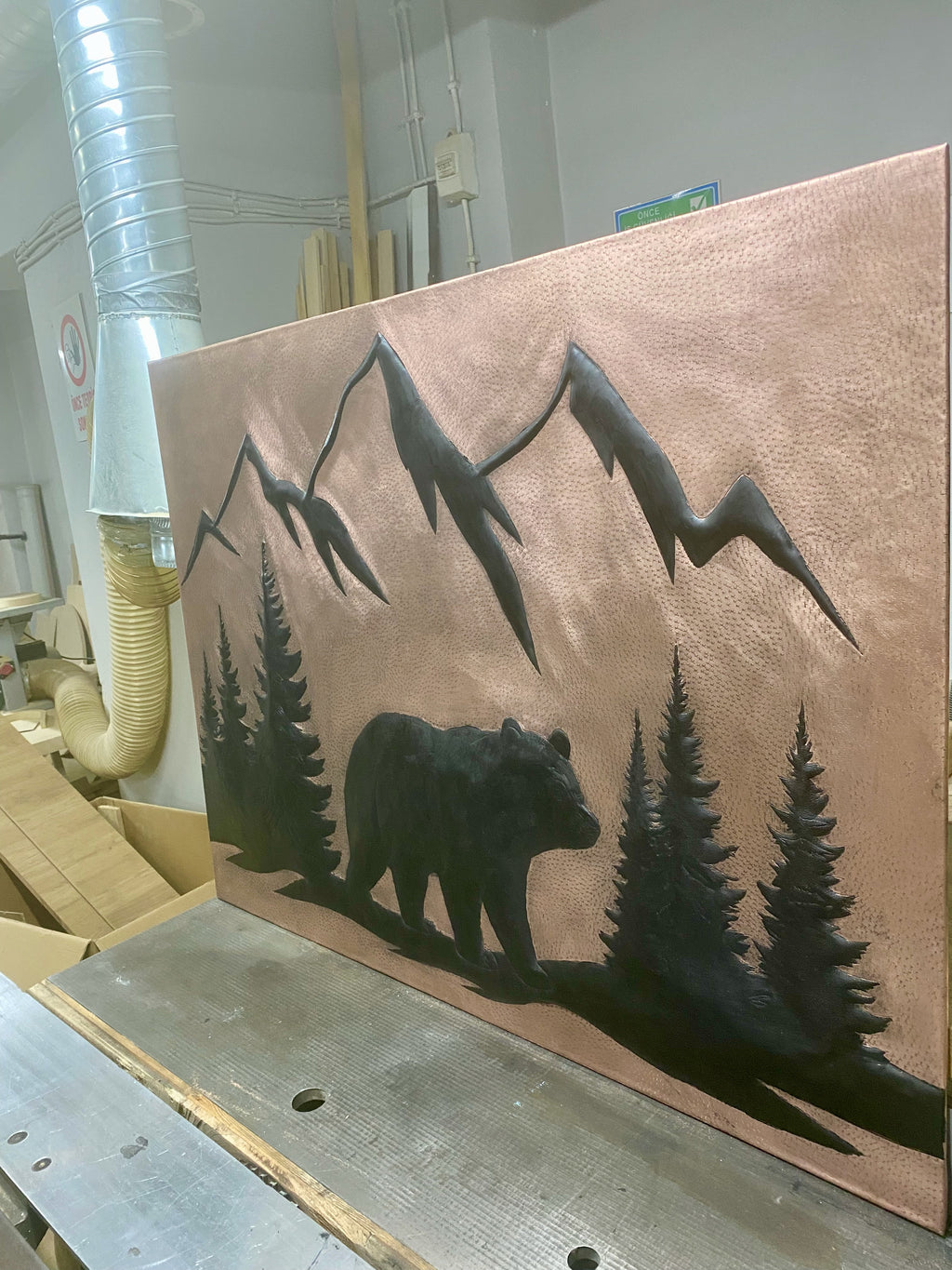 Mountain Bear Copper Backsplash