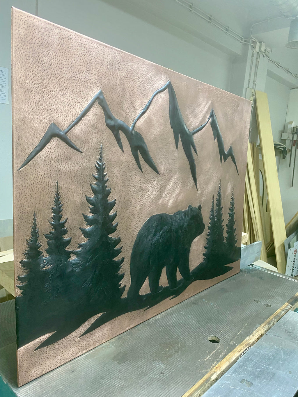 Mountain Bear Copper Backsplash