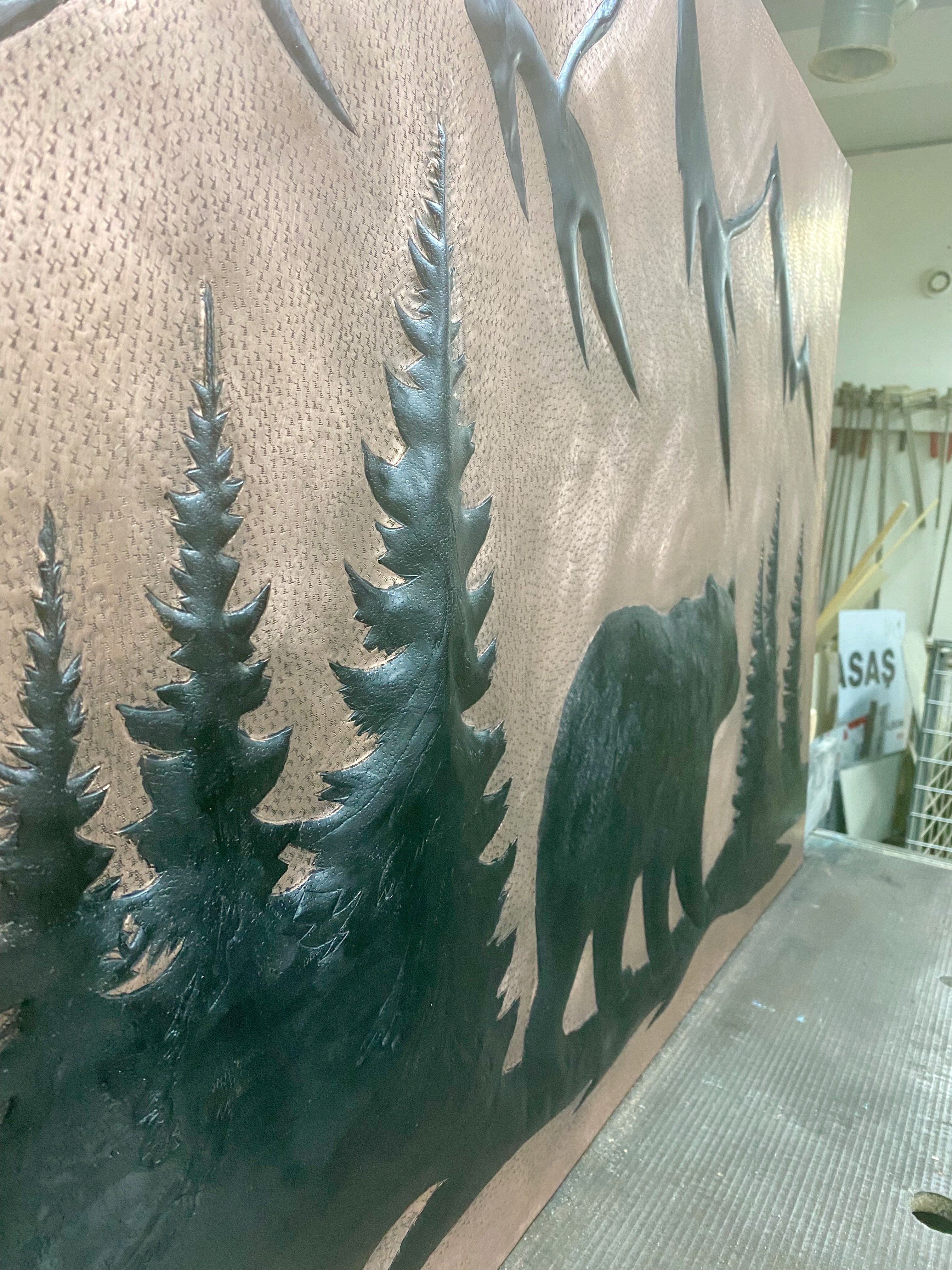 Mountain Bear Copper Backsplash